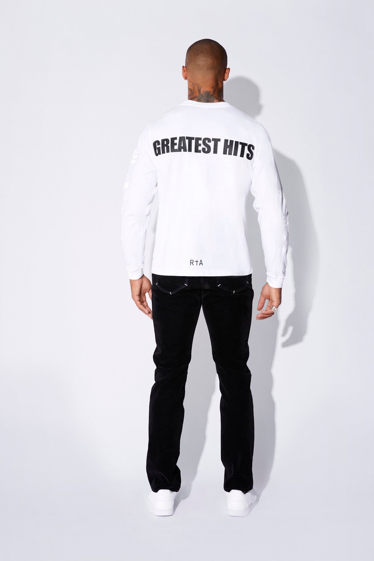 LAWRENCE LONG SLEEVE TEE | WHITE GREATEST HITS