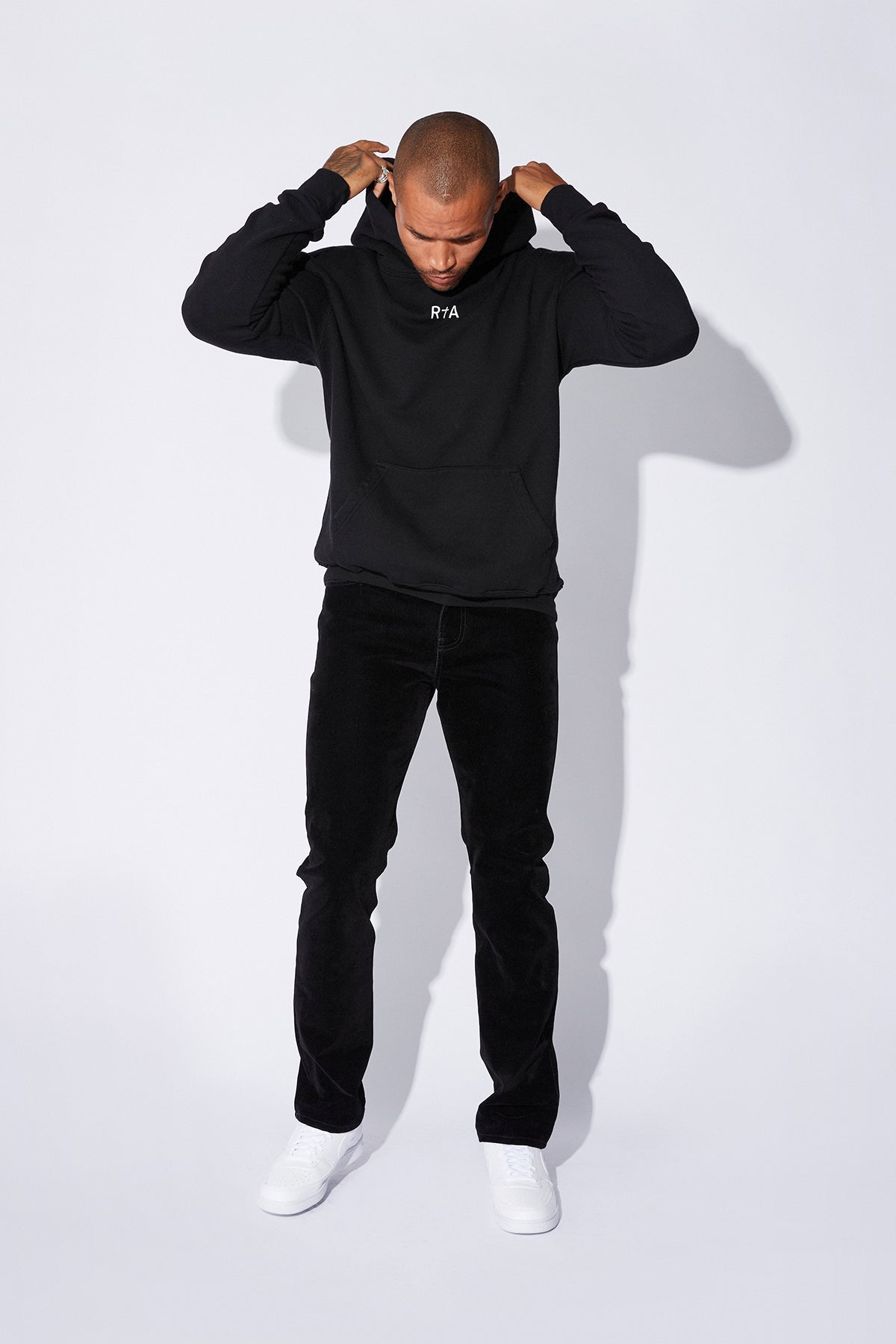NASH HOODIE | BLACK FRONT SMALL LOGO