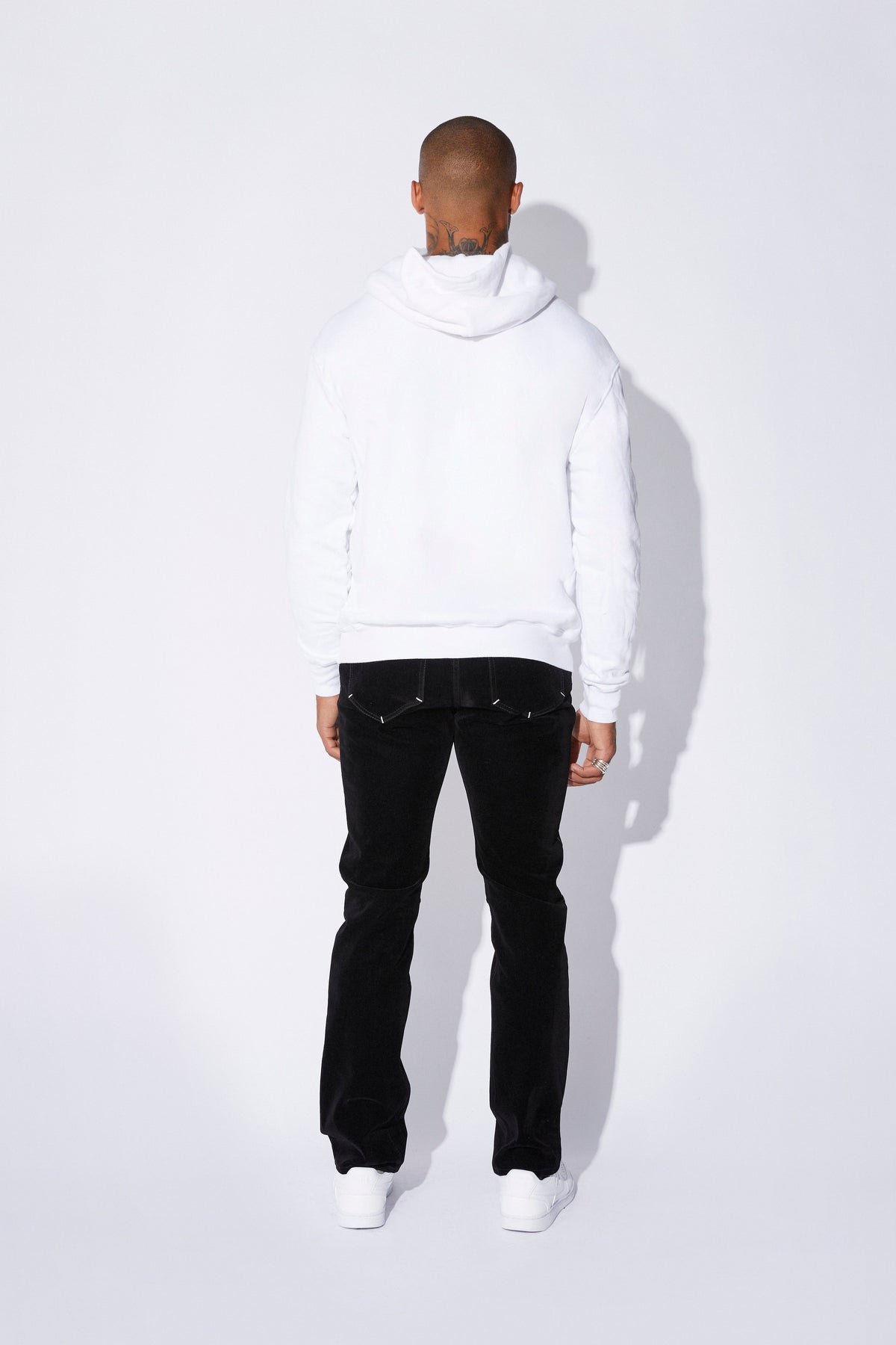 NASH HOODIE | WHITE BLUE FRONT SMALL LOGO