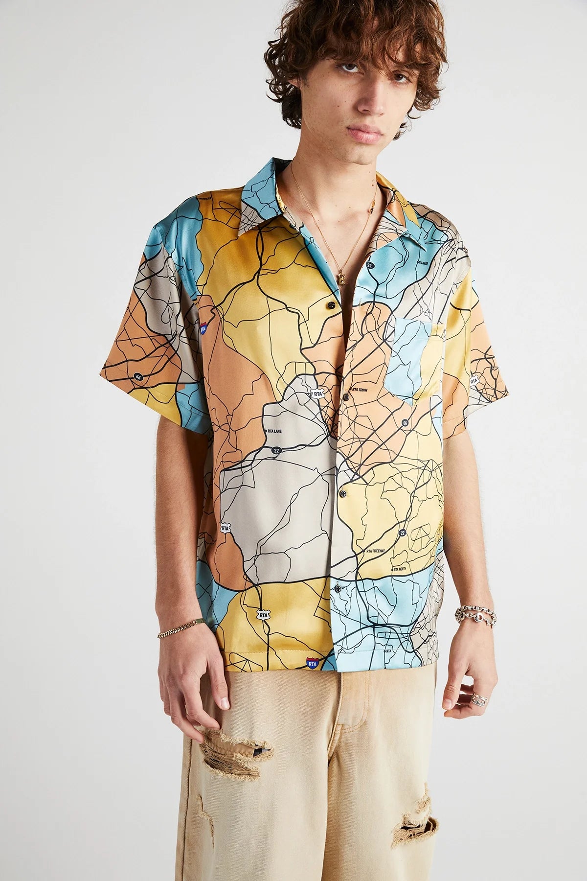 SILK SHORT SLEEVE SHIRT | ROAD MAP