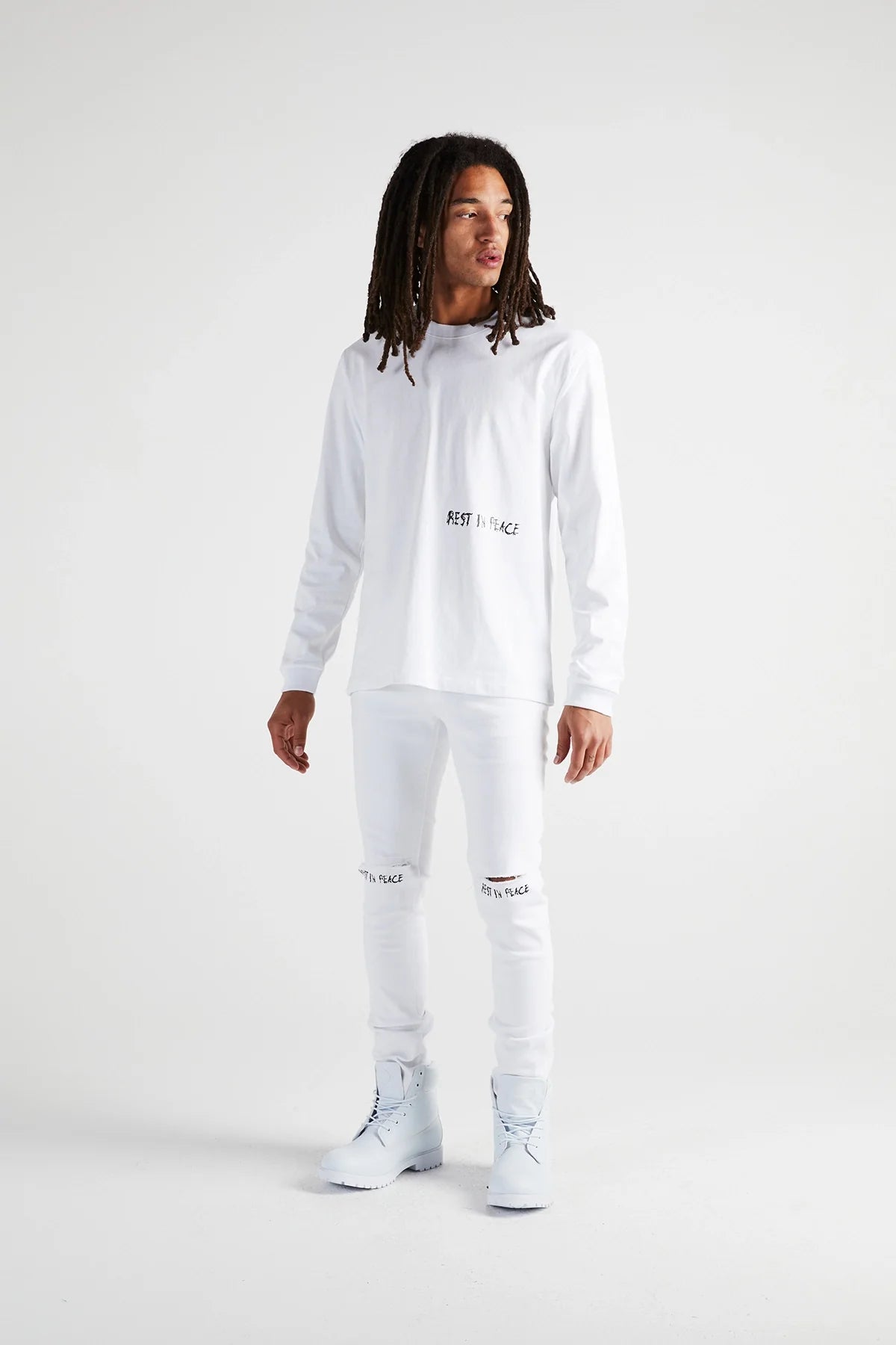 LAWRENCE LONG SLEEVE TEE | WHITE CROSS