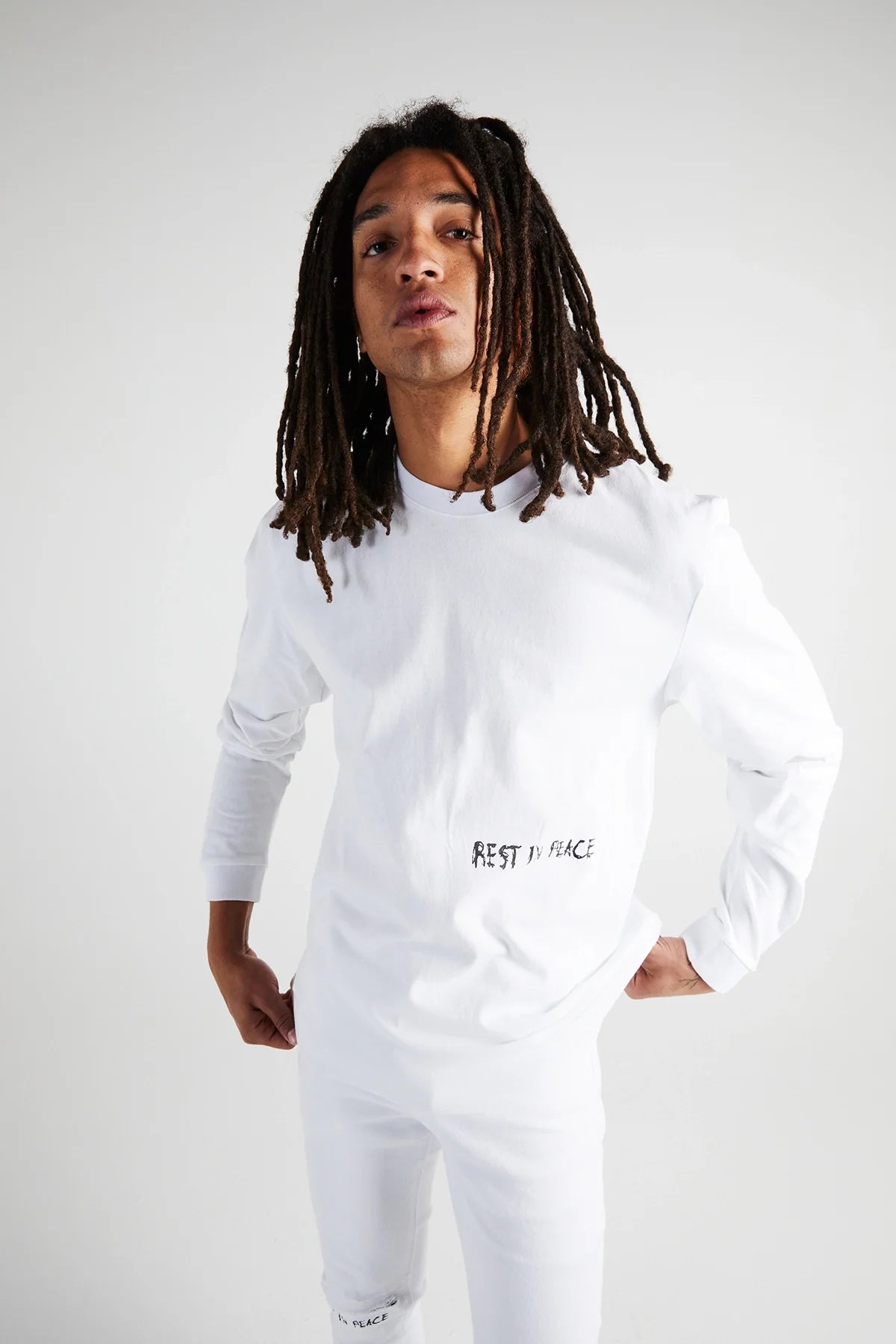 LAWRENCE LONG SLEEVE TEE | WHITE CROSS