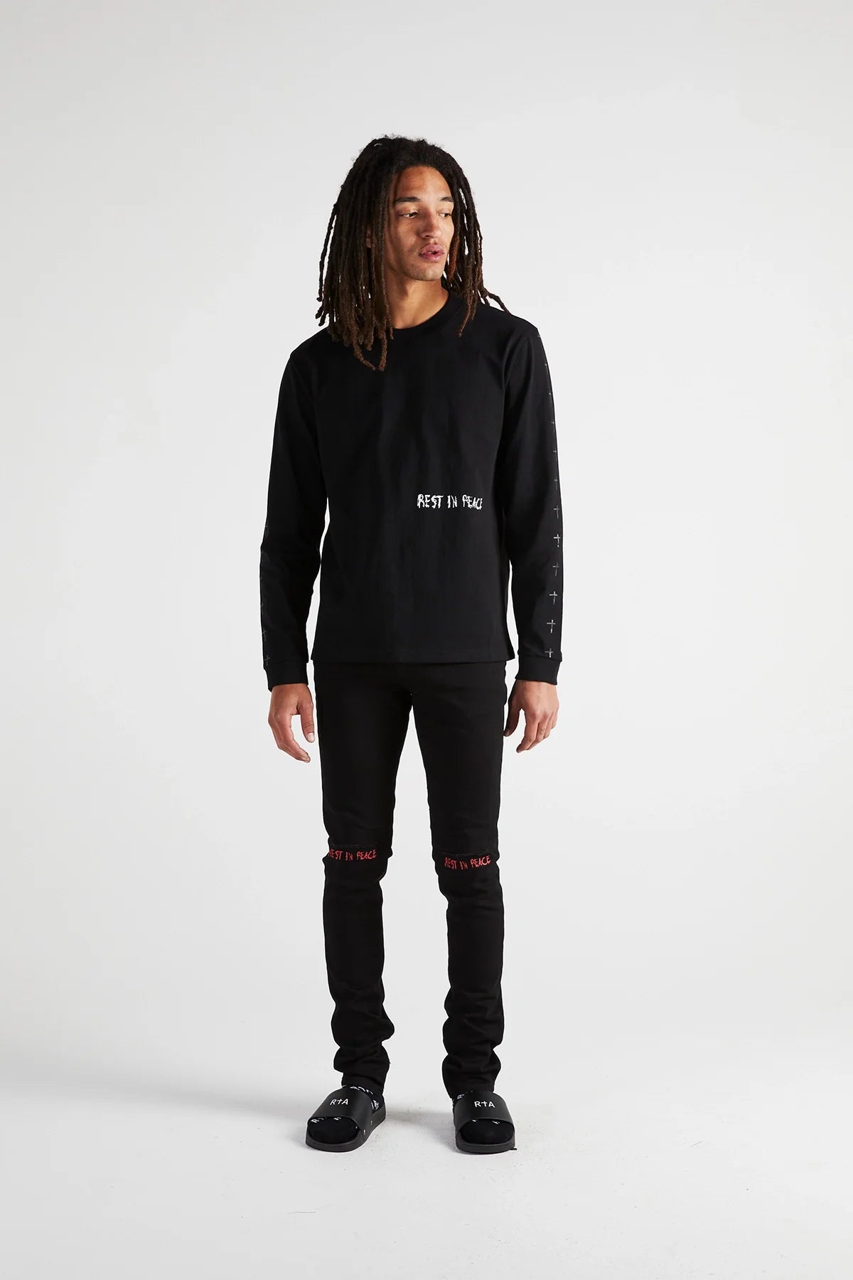 LAWRENCE LONG SLEEVE TEE | BLACK CROSS