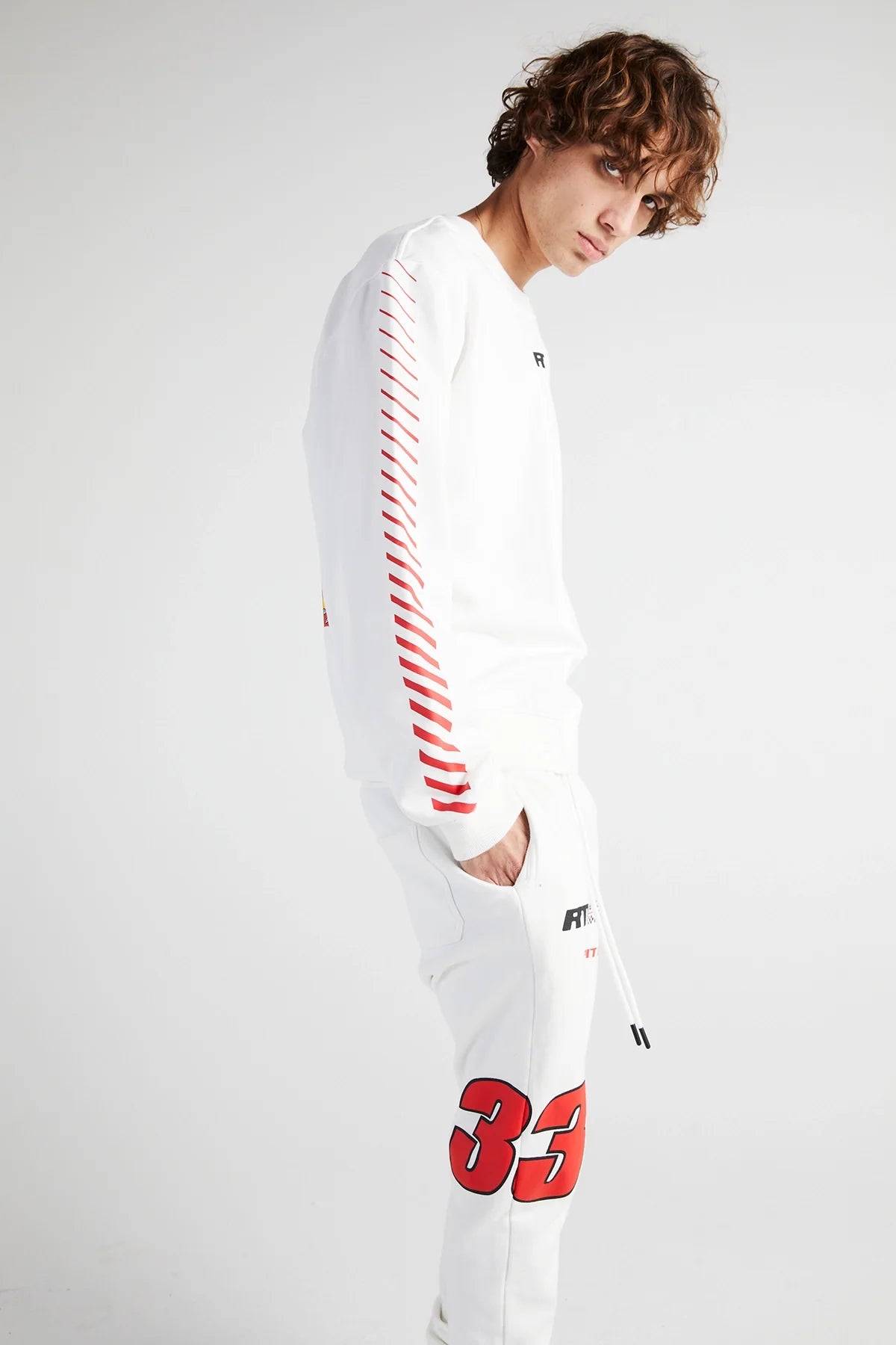 OWEN SWEATPANT | WHITE RACING NUMBERS