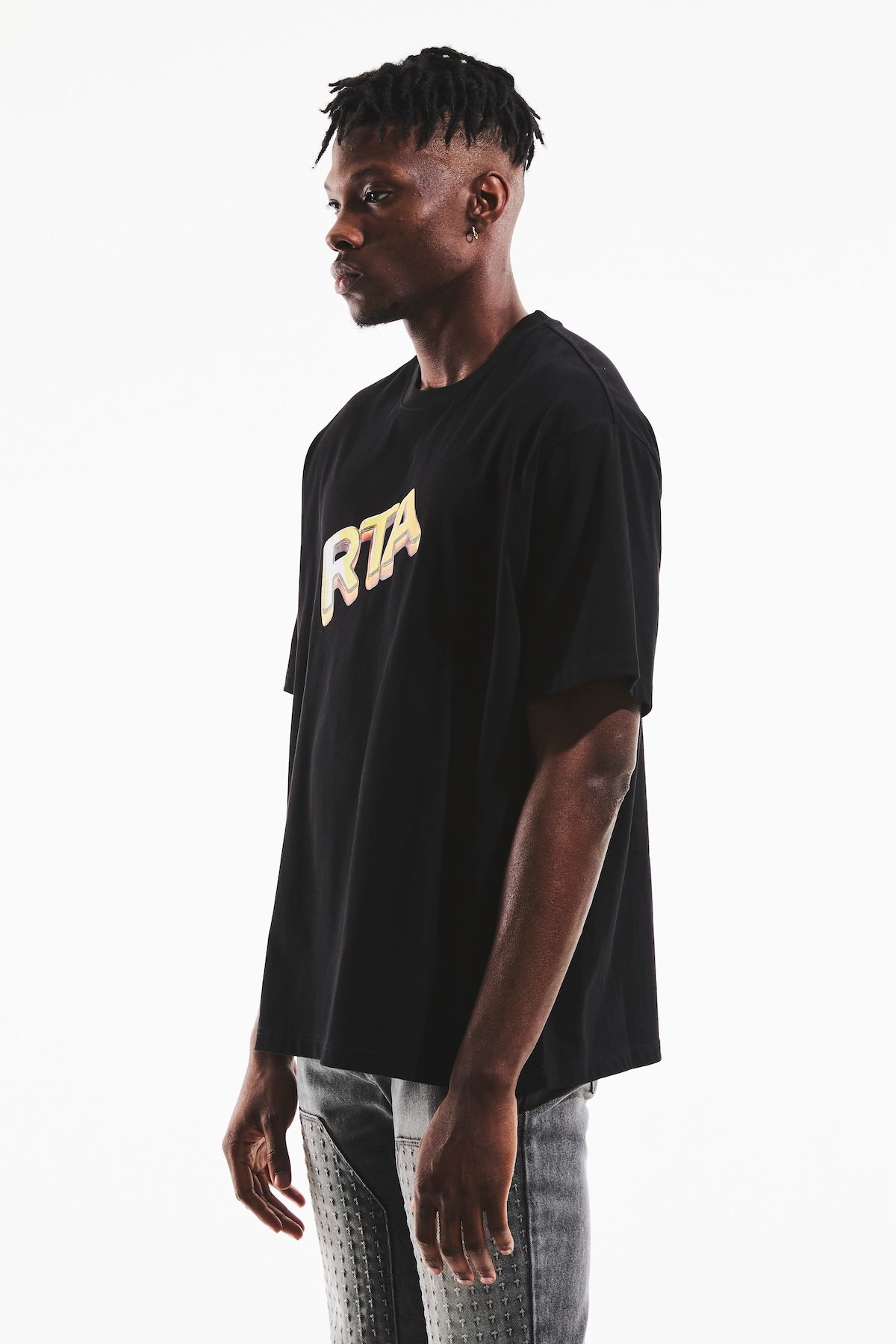 COLIN OVERSIZED SHORT SLEEVE TEE | BLACK CASH ONLY