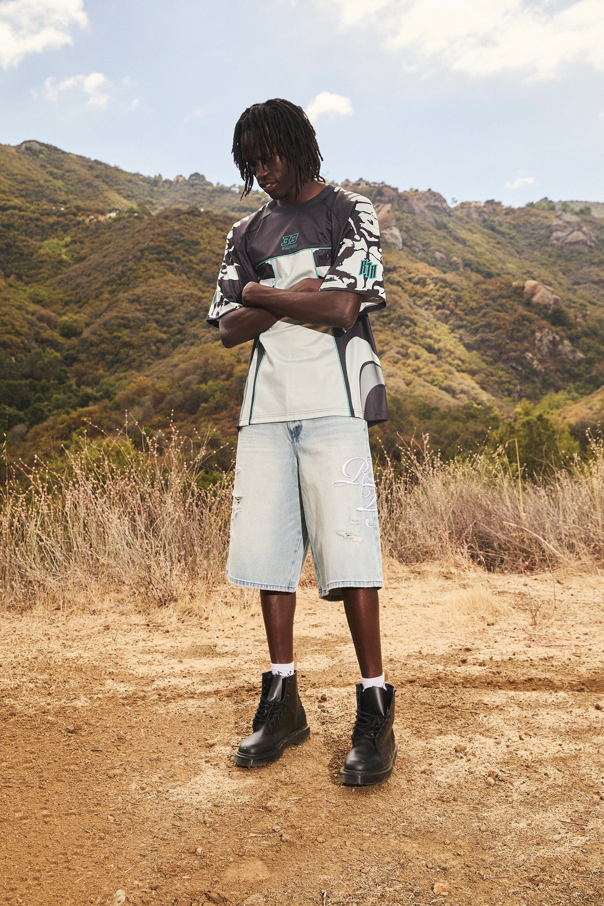 GUSTAVO DENIM SHORT | SOFT HORIZON CURSIVE
