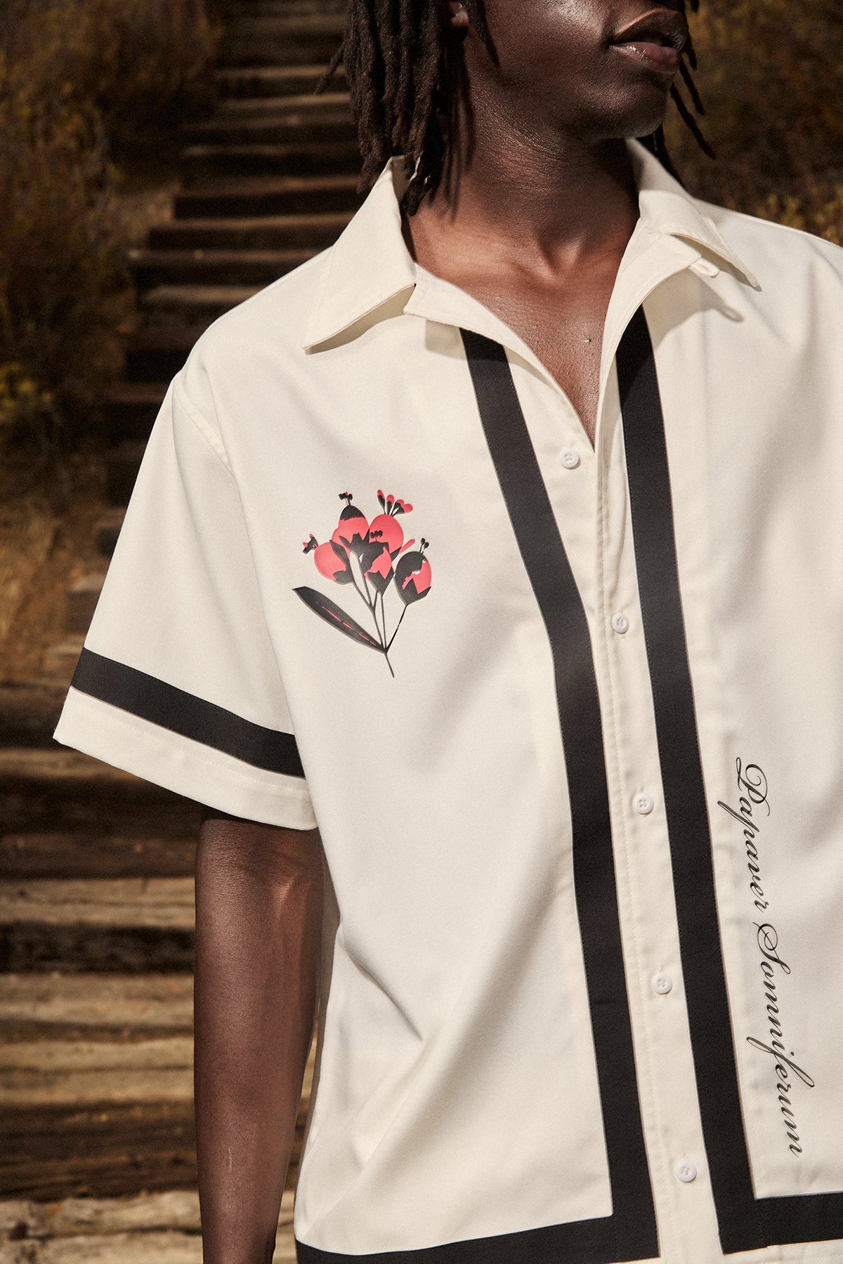 NATHAN SHORT SLEEVE SHIRT | WHITE POPPY
