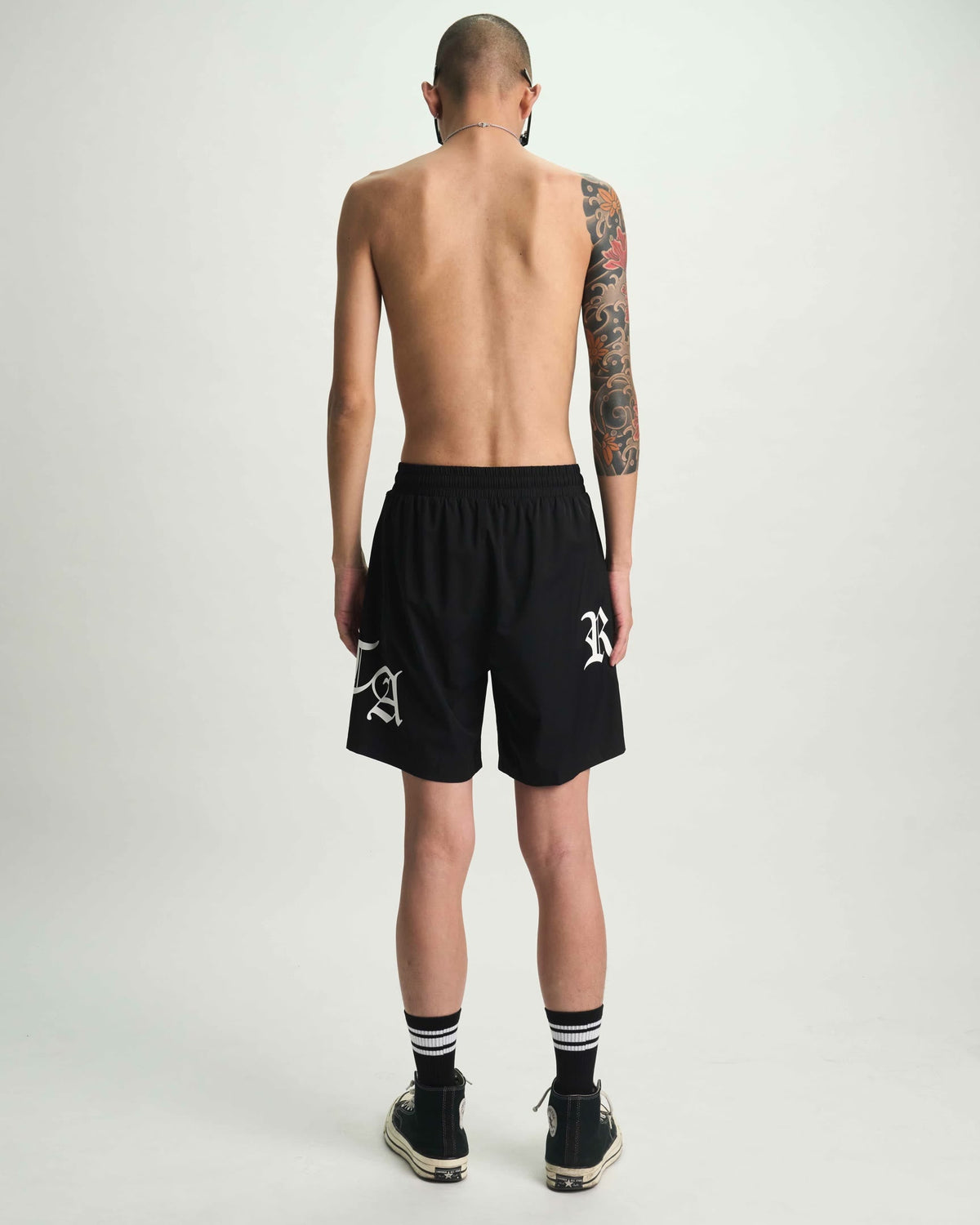 MARK SWIM TRUNK | BLACK OLD ENGLISH RTA