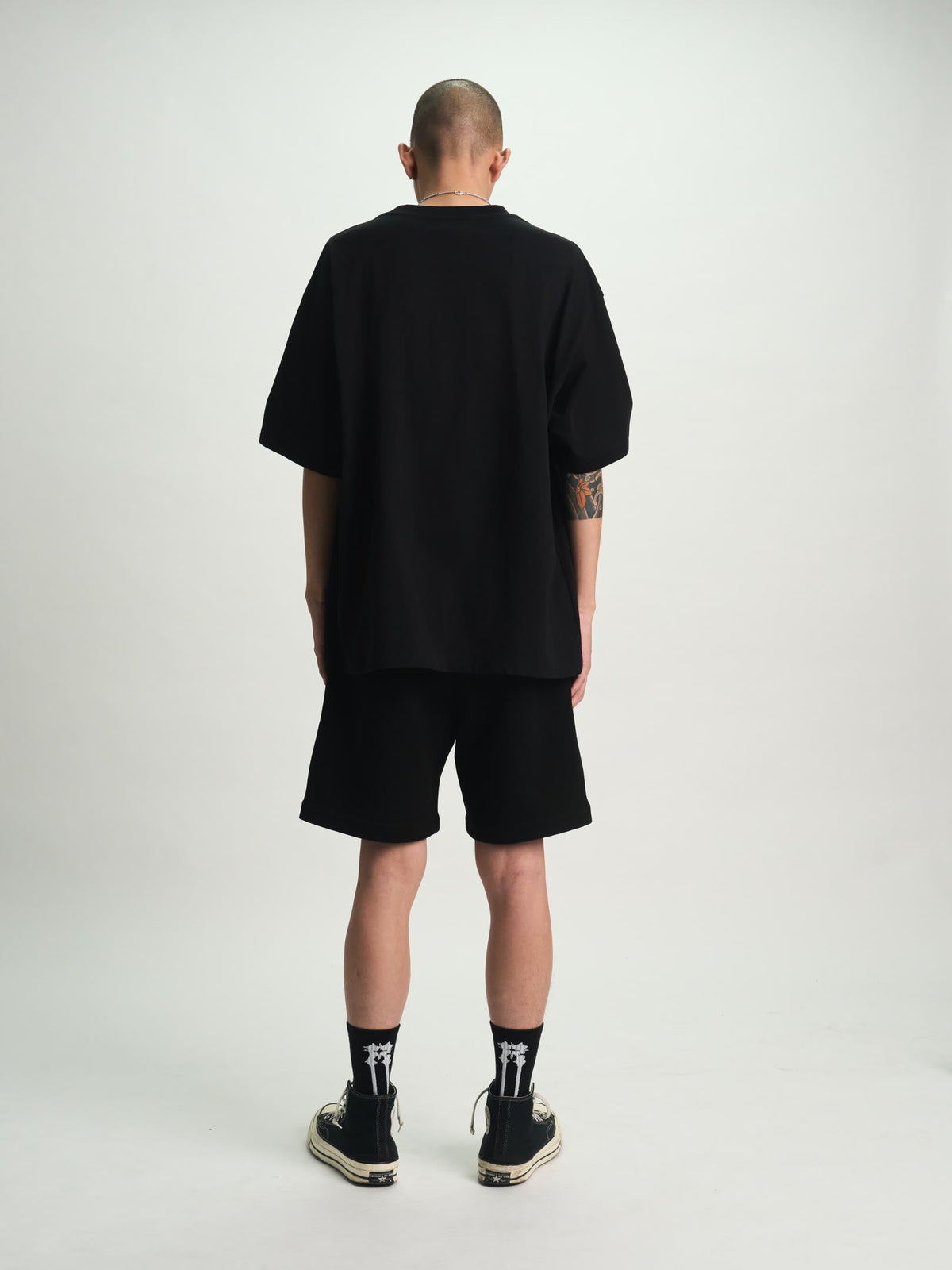 CLYDE SHORT | BLACK MIXED LOGO