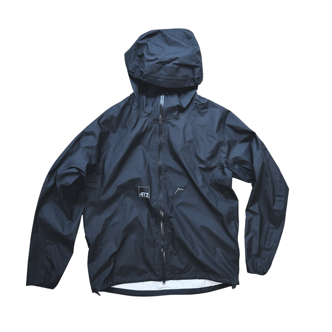 cayl, light trail 3 layer rain jacket, black.