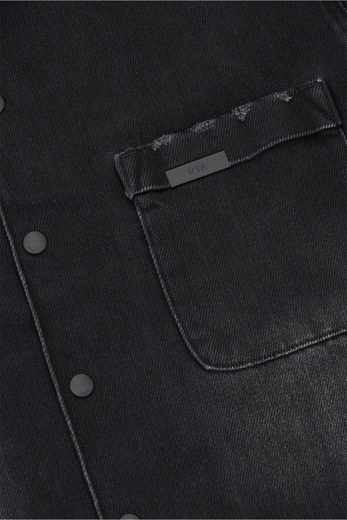 SAMSON SHIRT | BLACK FADED DISTRESSED