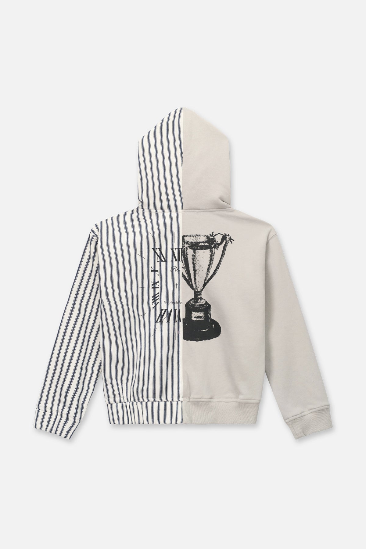 KIDS RIOR HALF HALF ZIP UP HOODIE | GREY STRIPE COMBO