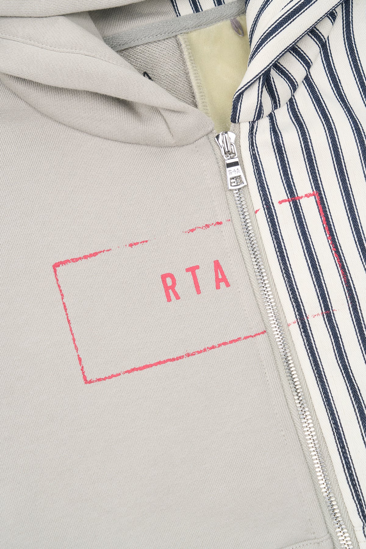 KIDS RIOR HALF HALF ZIP UP HOODIE | GREY STRIPE COMBO