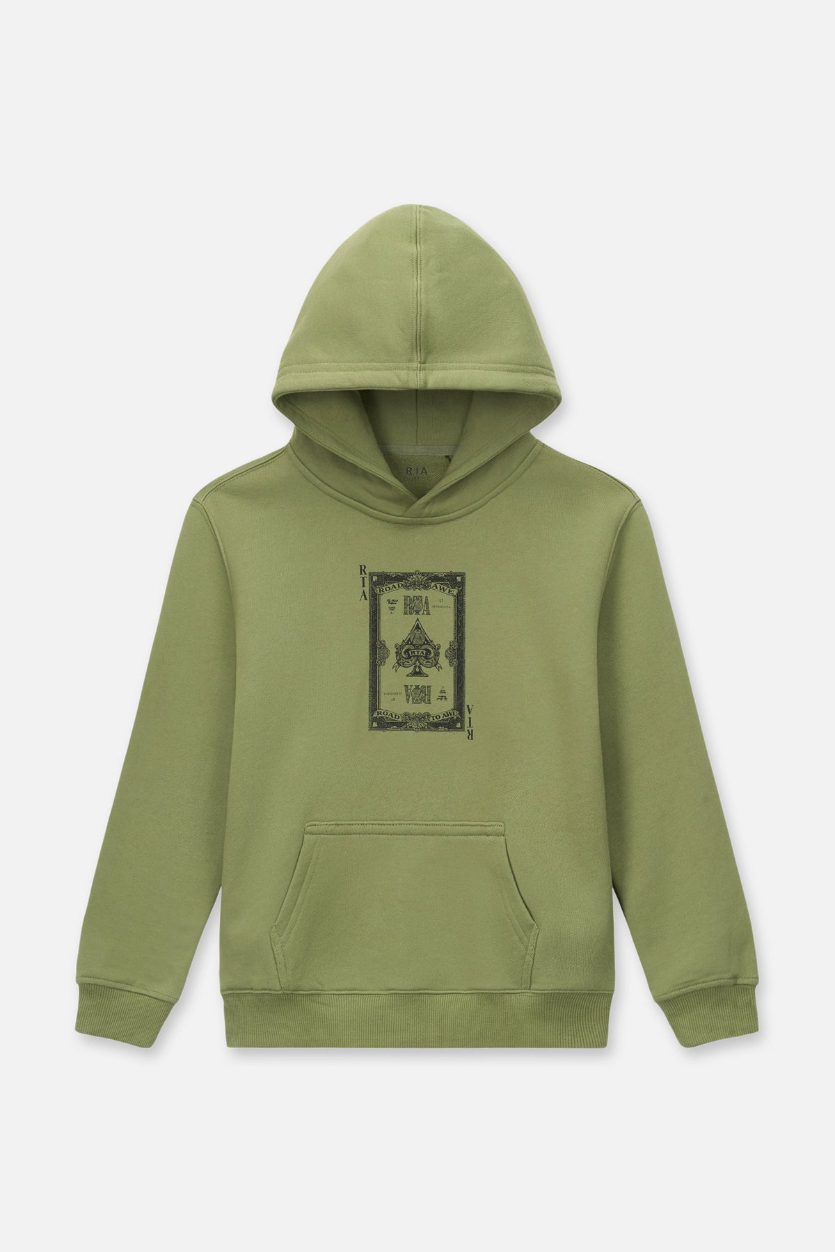 KIDS EDEN PULLOVER HOODIE | OIL GREEN MONEY