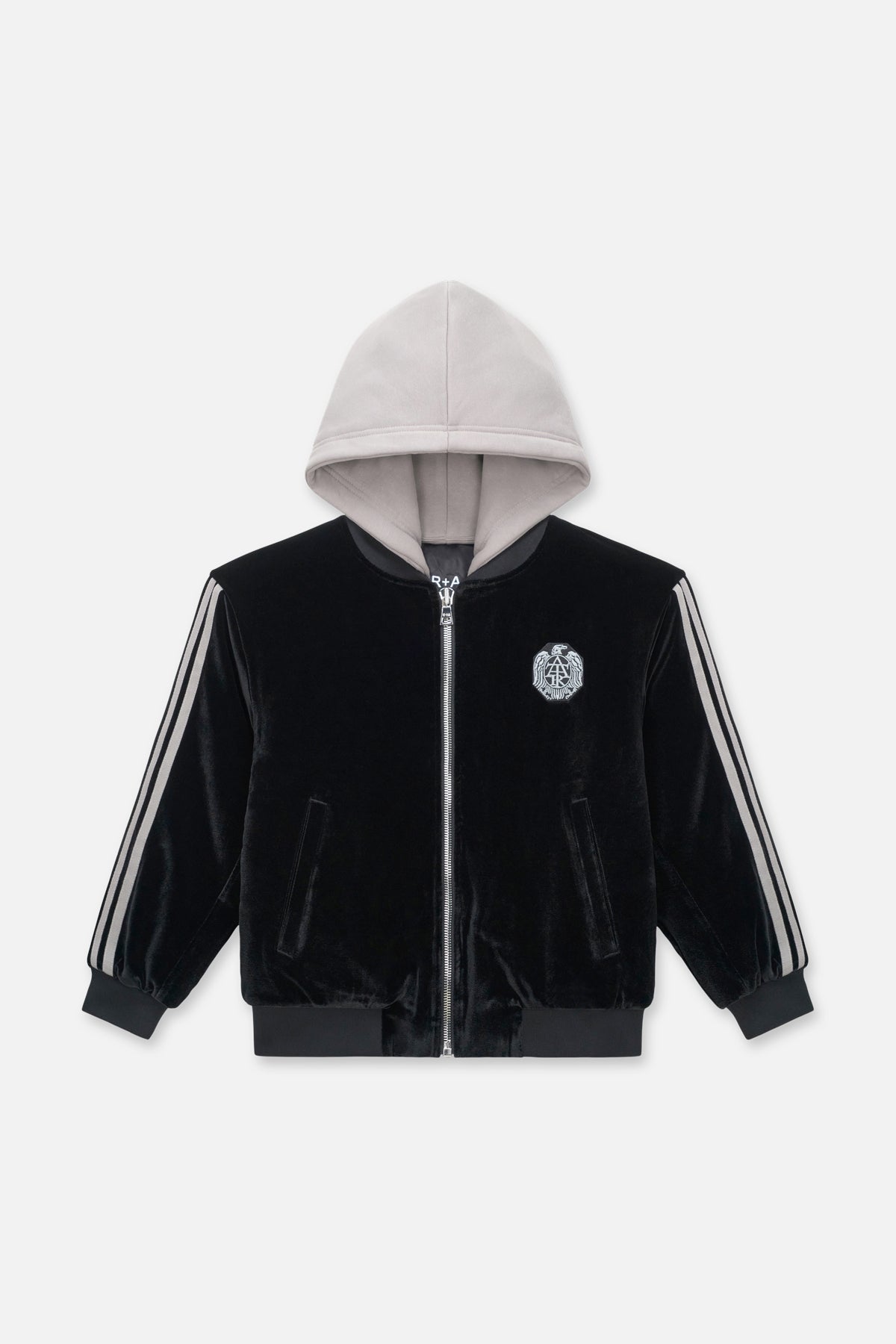 KIDS RIAN HOODED BOMBER | BLACK CREST
