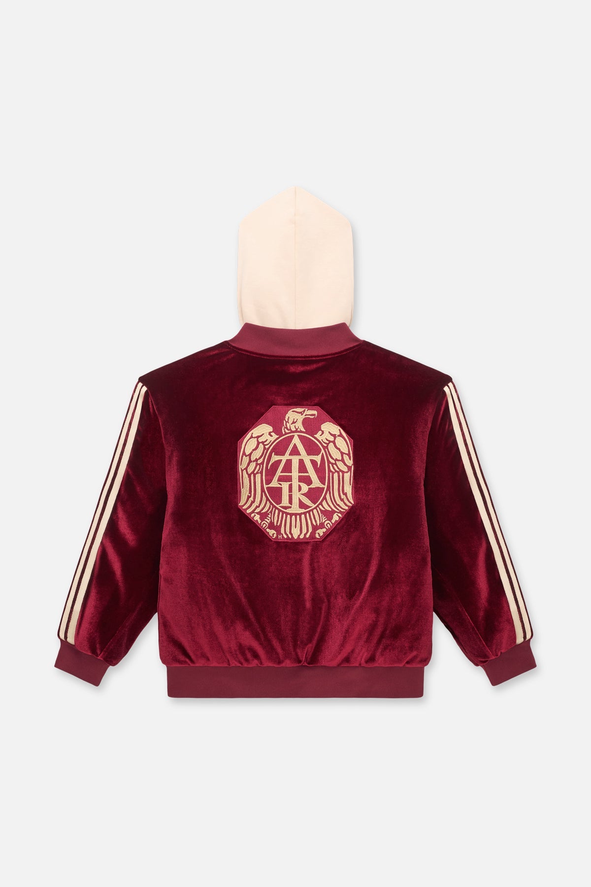 KIDS RIAN HOODED BOMBER | BURGUNDY CREST