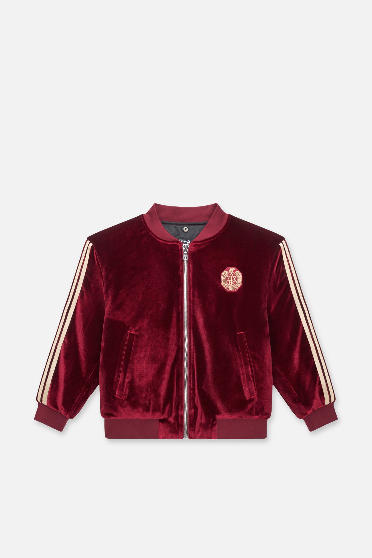 KIDS RIAN HOODED BOMBER | BURGUNDY CREST