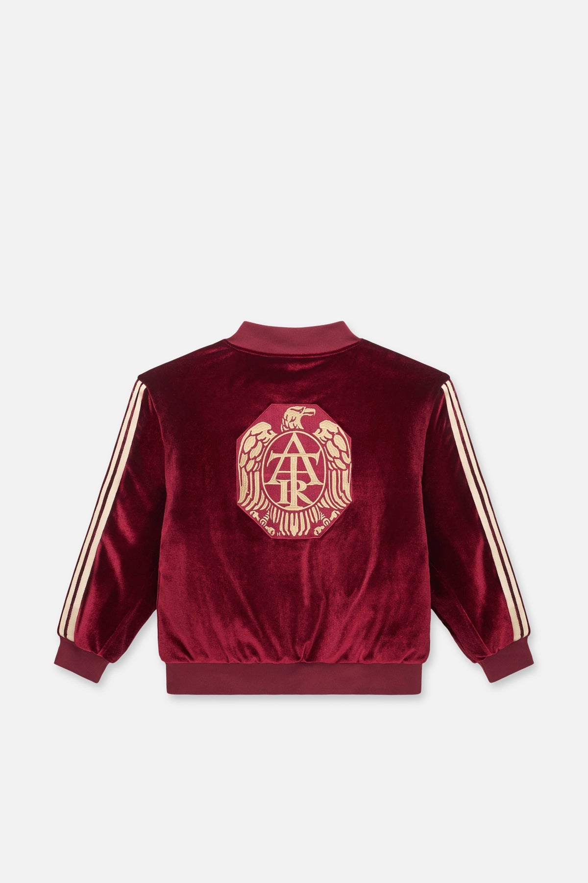KIDS RIAN HOODED BOMBER | BURGUNDY CREST