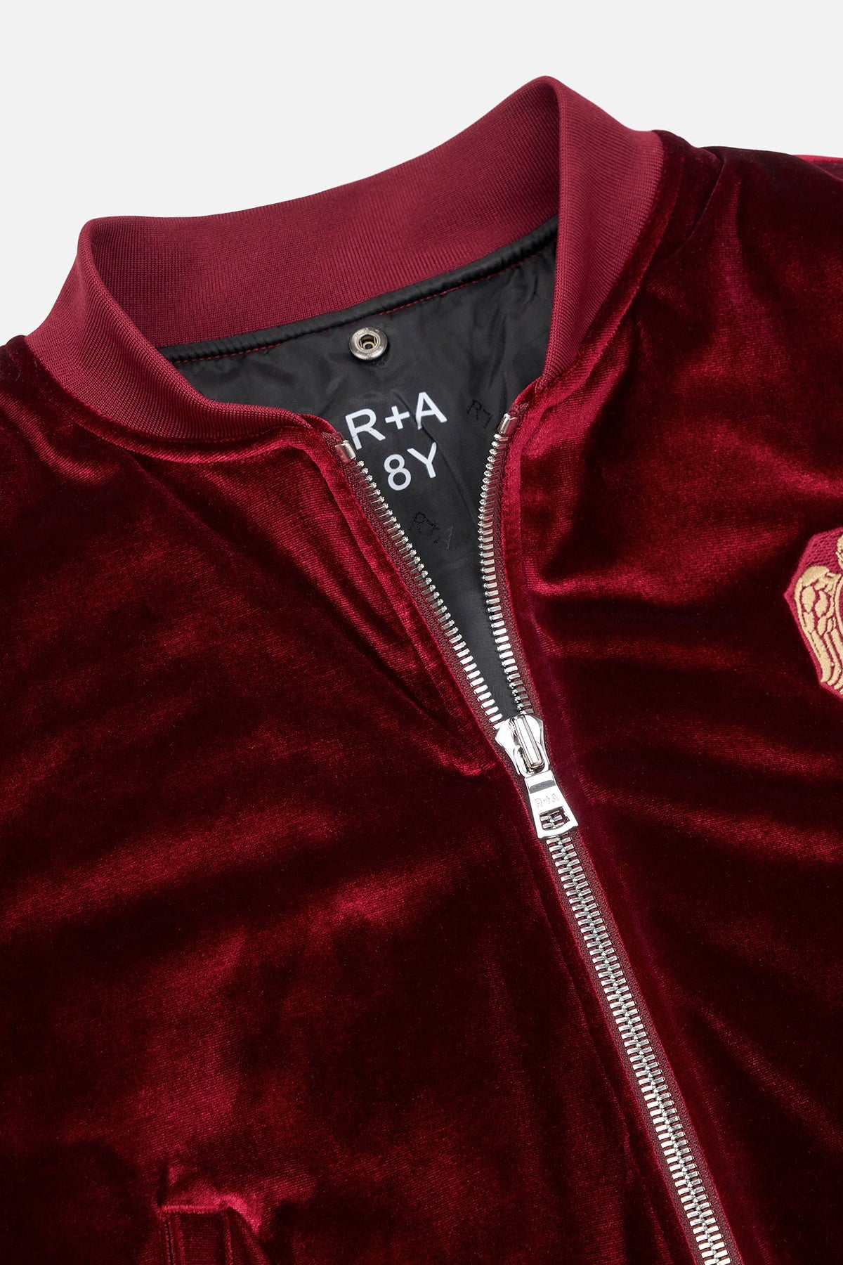 KIDS RIAN HOODED BOMBER | BURGUNDY CREST