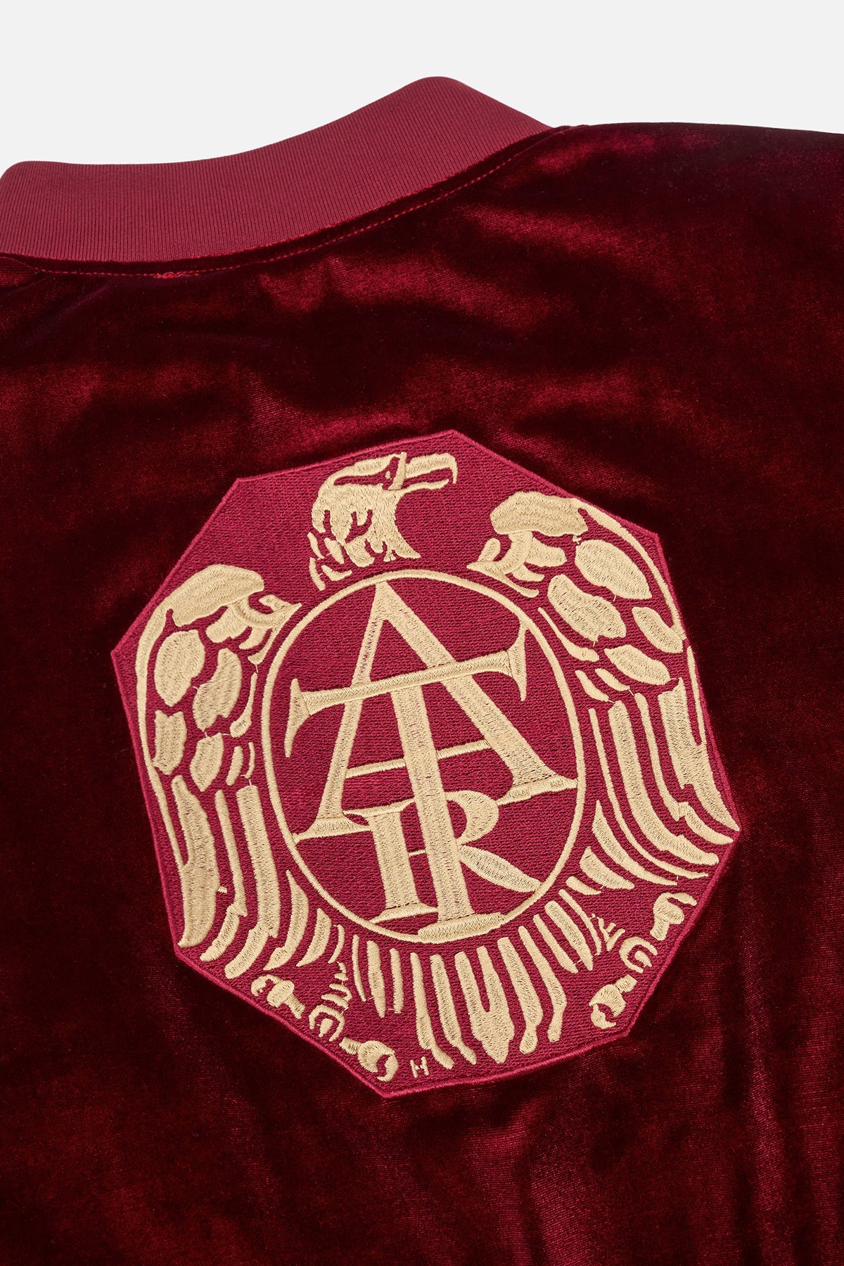 KIDS RIAN HOODED BOMBER | BURGUNDY CREST