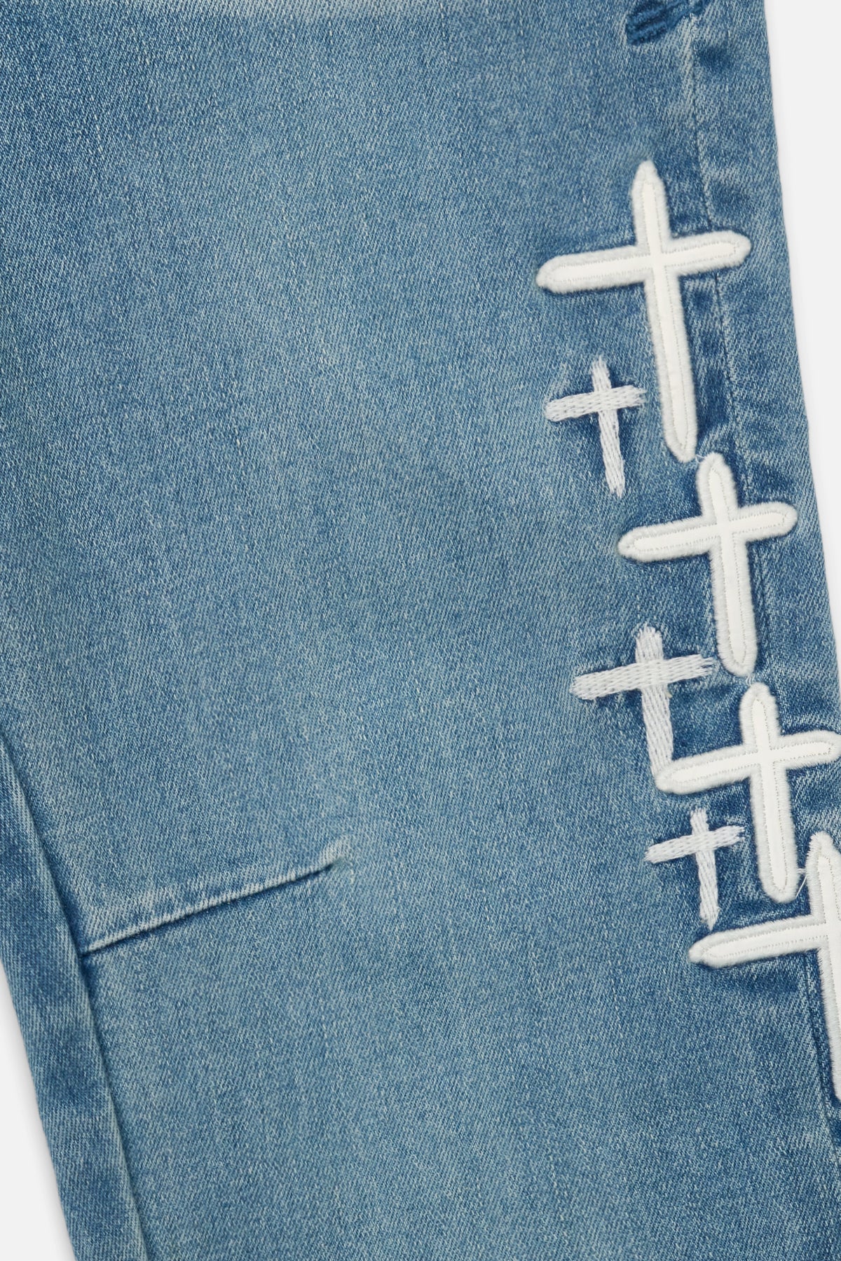 KIDS BENSON SKINNY JEAN | COASTAL DRIFT CROSS PATCH