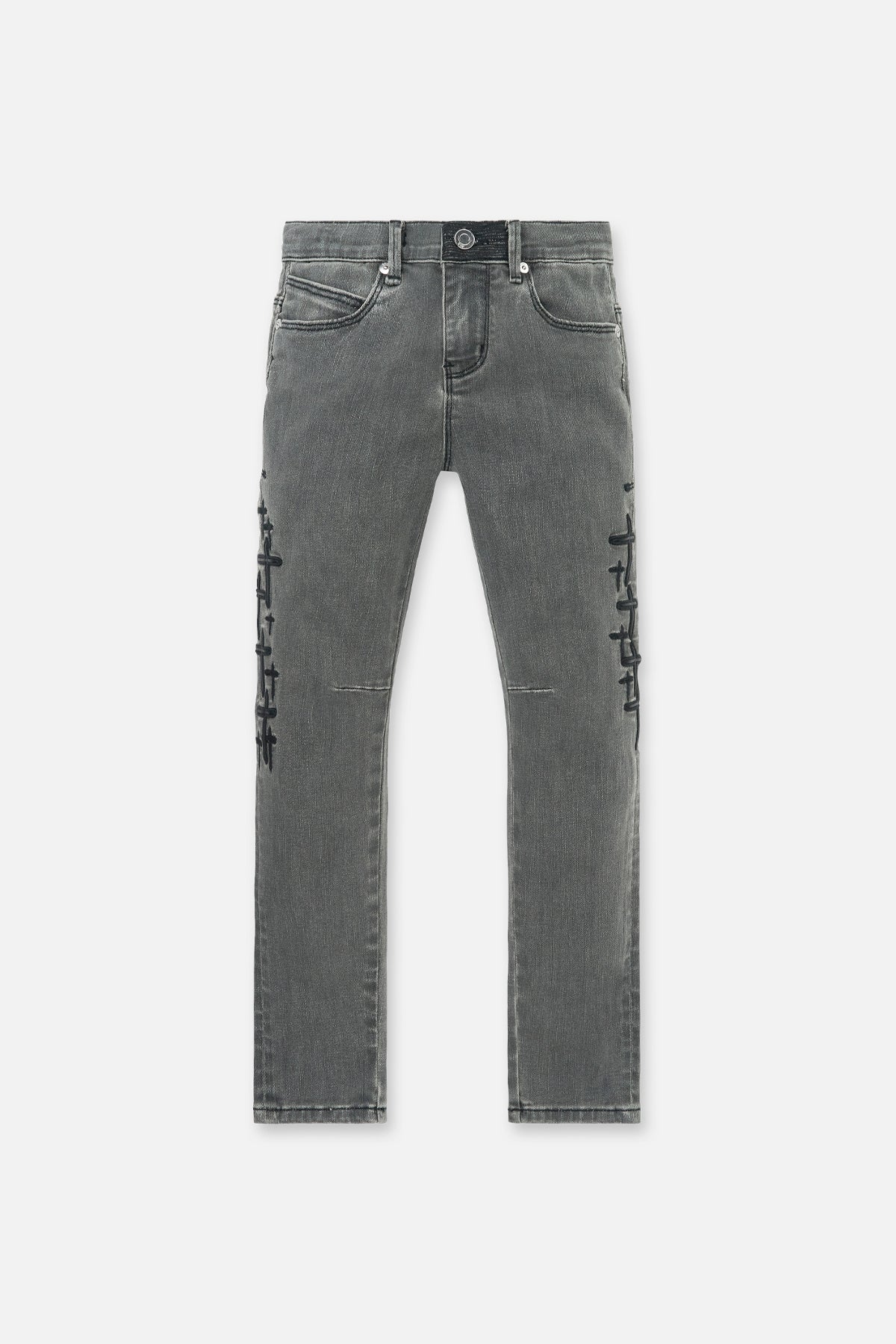KIDS BENSON SKINNY JEAN | CLOUDED MIST CROSS PATCH