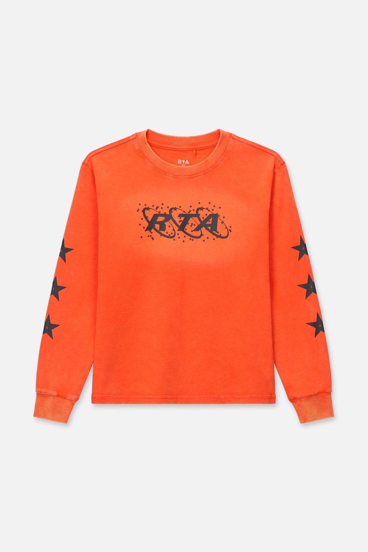 KIDS HOLLIS LONG SLEEVE TEE | ORANGE PLANETARY RTA
