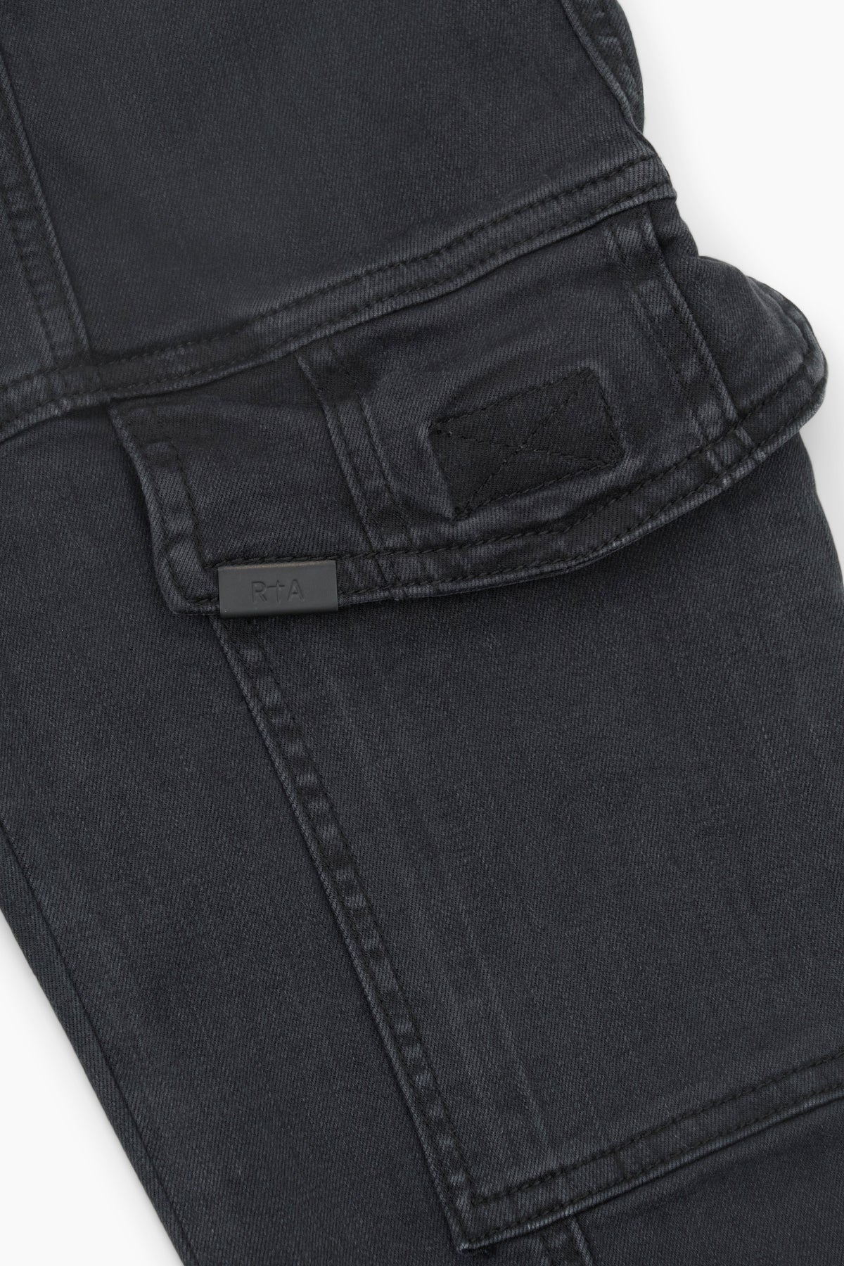EVA DENIM SLIM CARGO | DENIM CHARCOAL