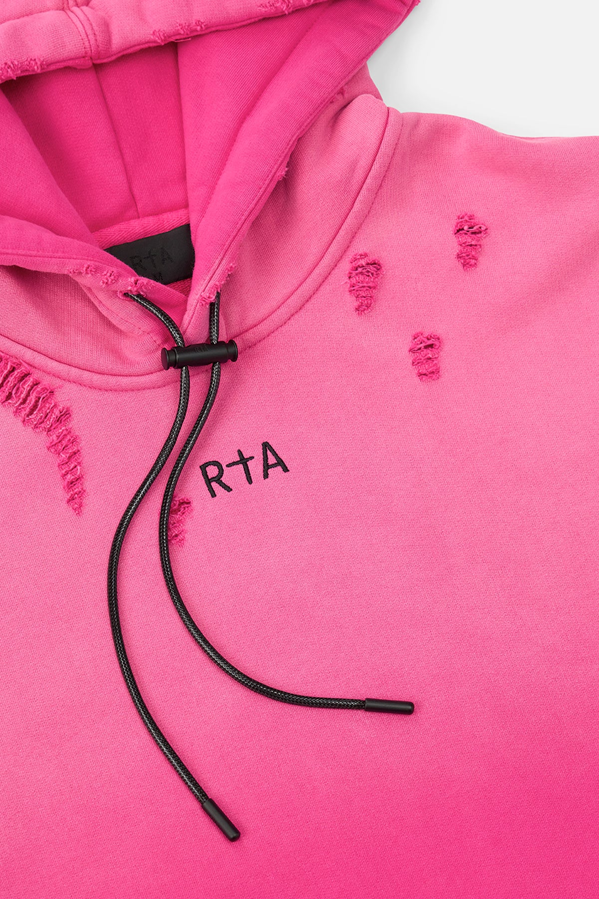 DION DISTRESSED HOODIE | VINTAGE FUCHSIA