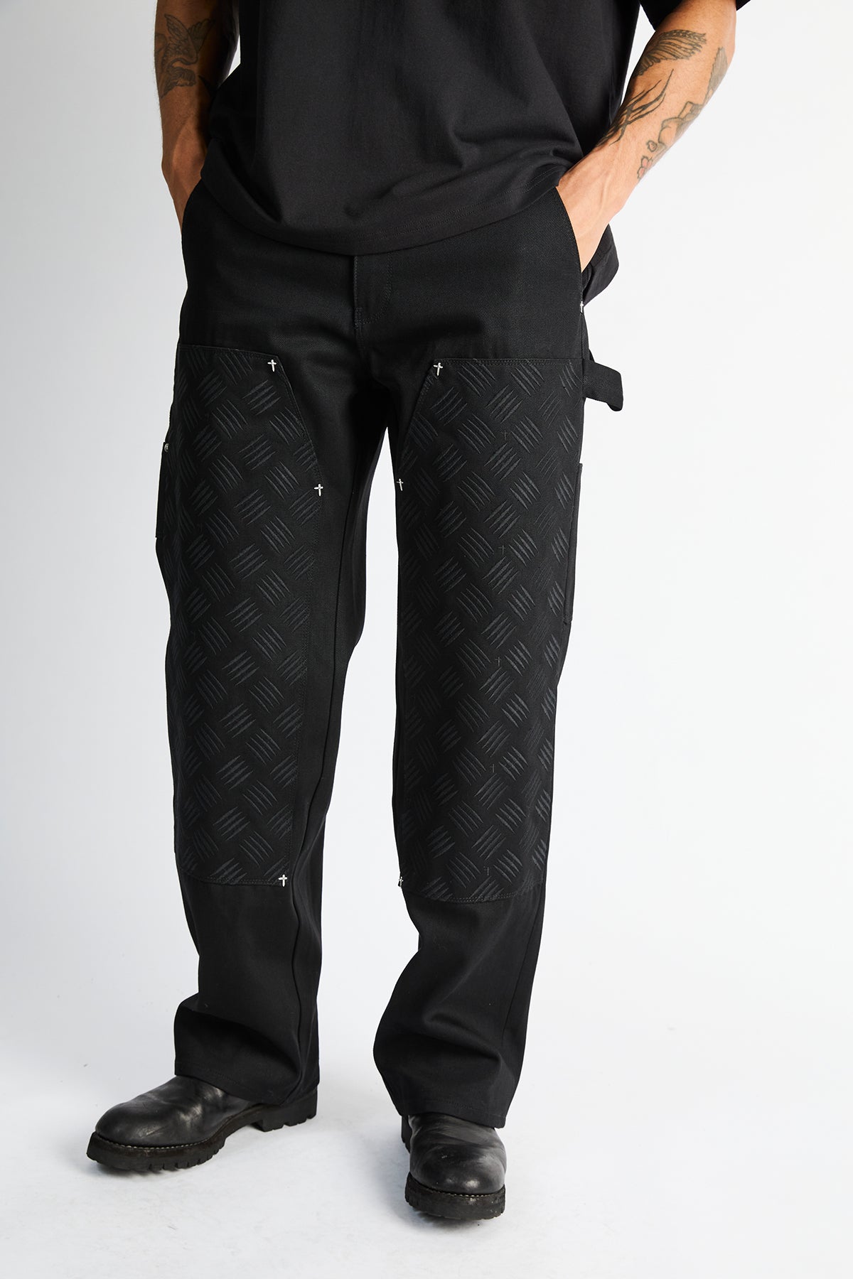 SANTIAGO CARPENTER PANTS | BLACK METAL GRILL
