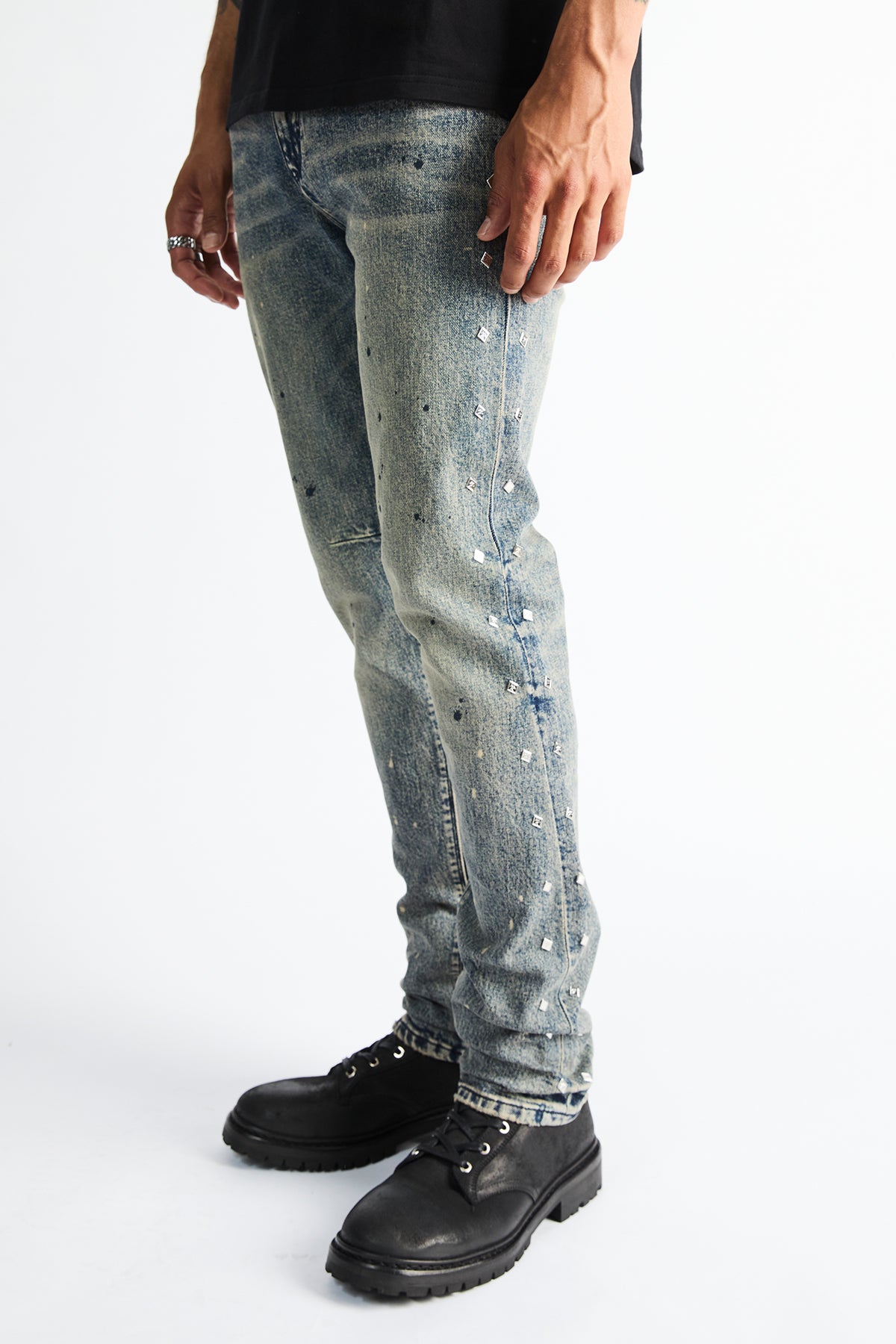BRYANT SKINNY JEAN | MARINE PAINT STUD