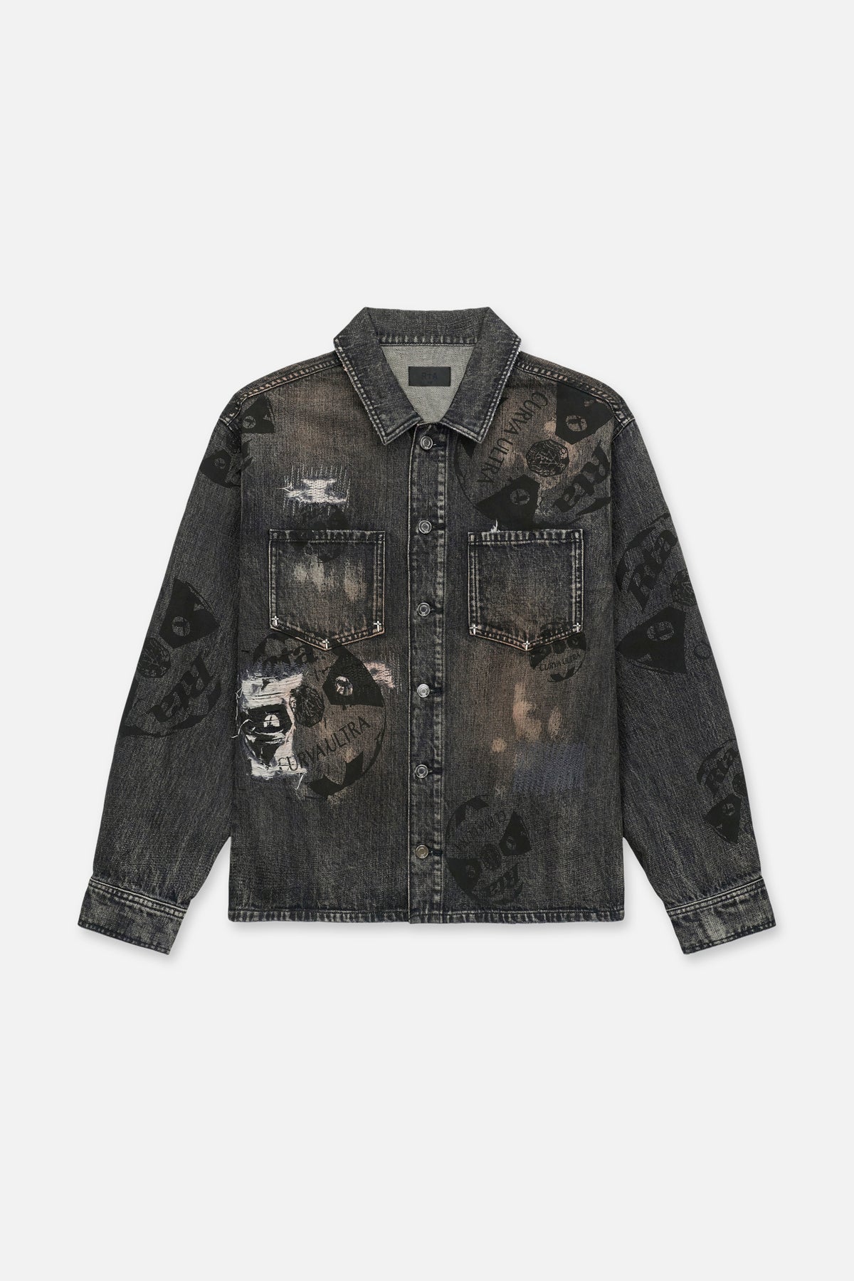 NORRIS DENIM SHACKET | CHARCOAL EMBER ALLOVER SOCCER