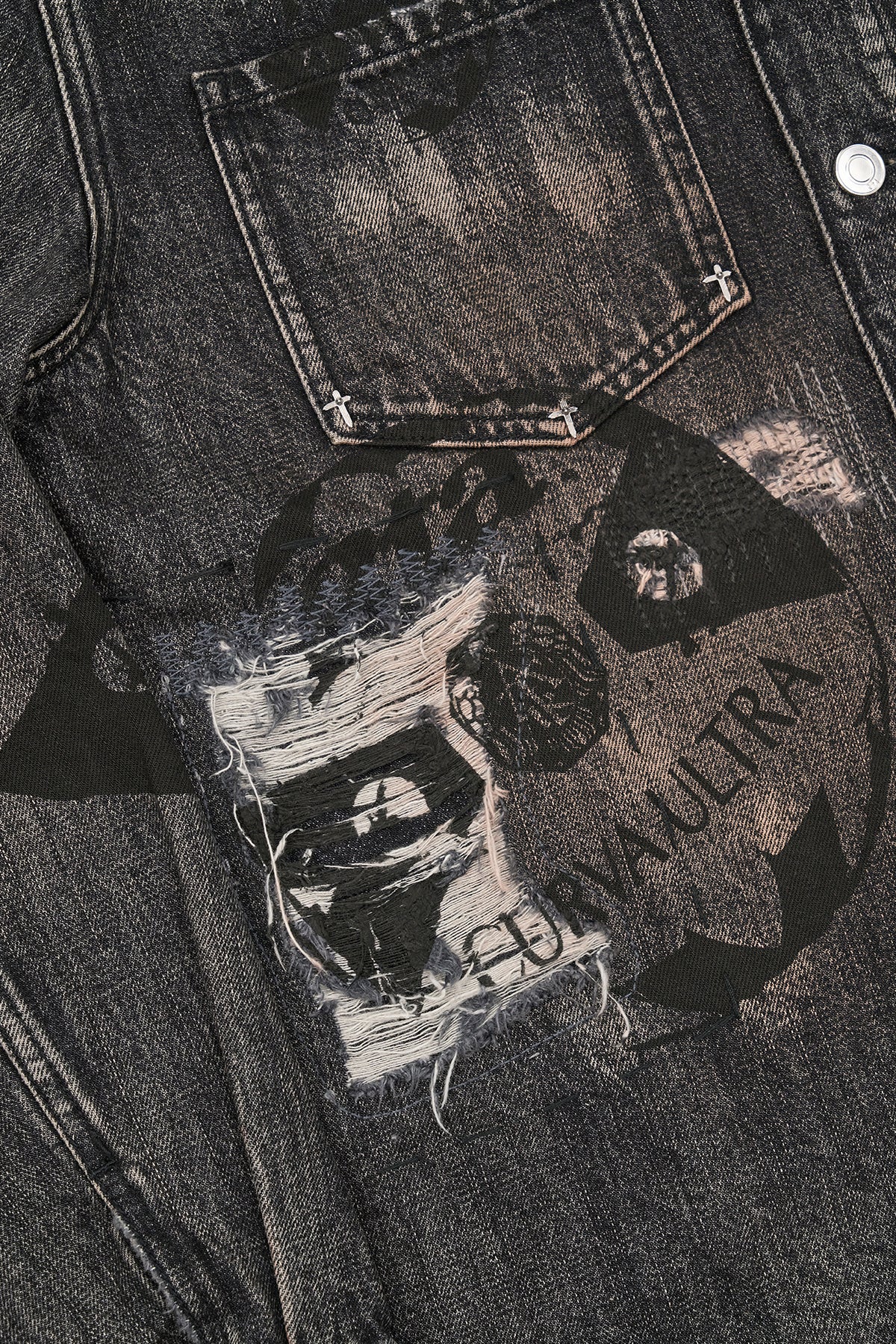 NORRIS DENIM SHACKET | CHARCOAL EMBER ALLOVER SOCCER