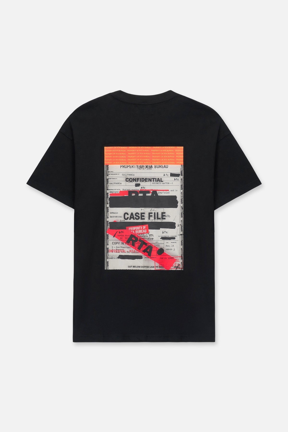COLIN OVERSIZED SHORT SLEEVE TEE | BLACK CASE FILE