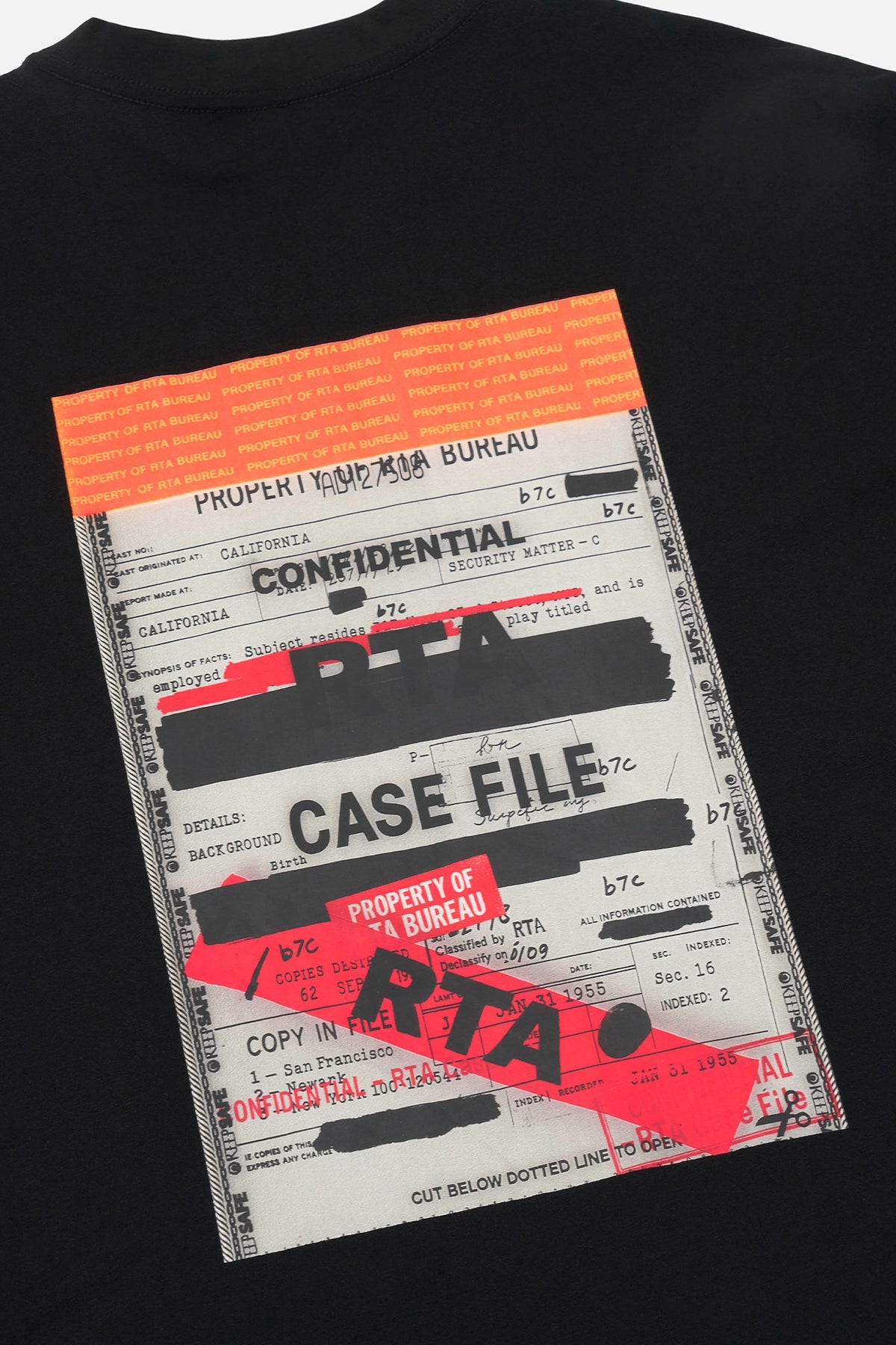 COLIN OVERSIZED SHORT SLEEVE TEE | BLACK CASE FILE