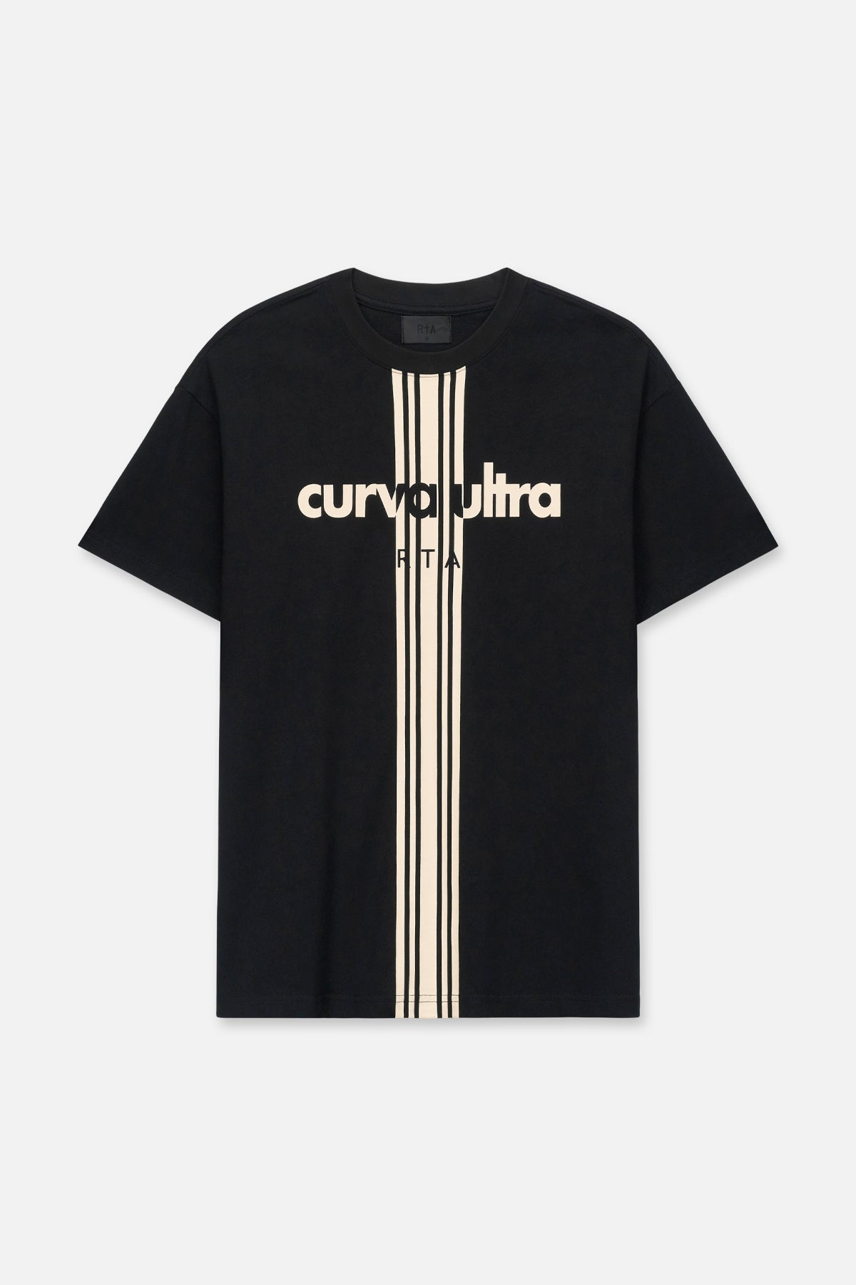 COLIN OVERSIZED TEE | BLACK ULTRA STRIPES