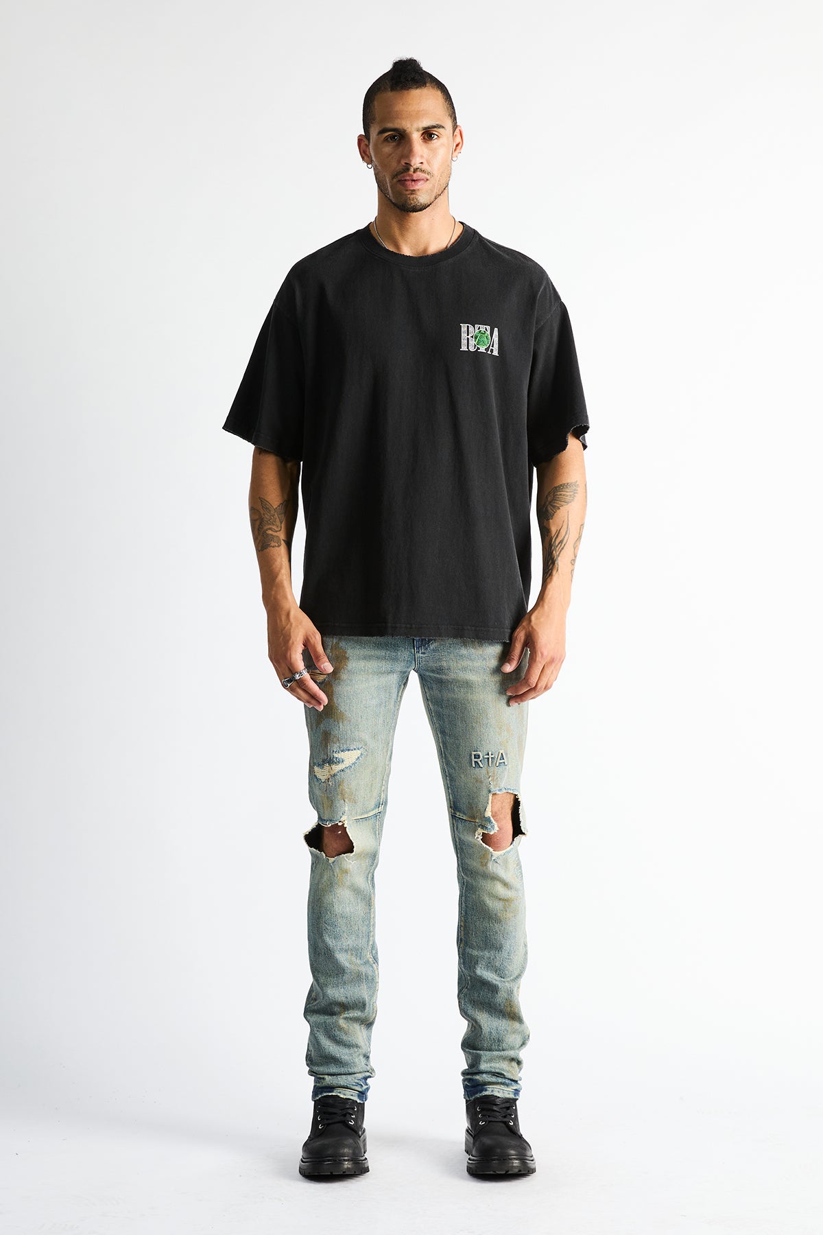 COLIN OVERSIZED TEE | VINTAGE BLACK SPADE