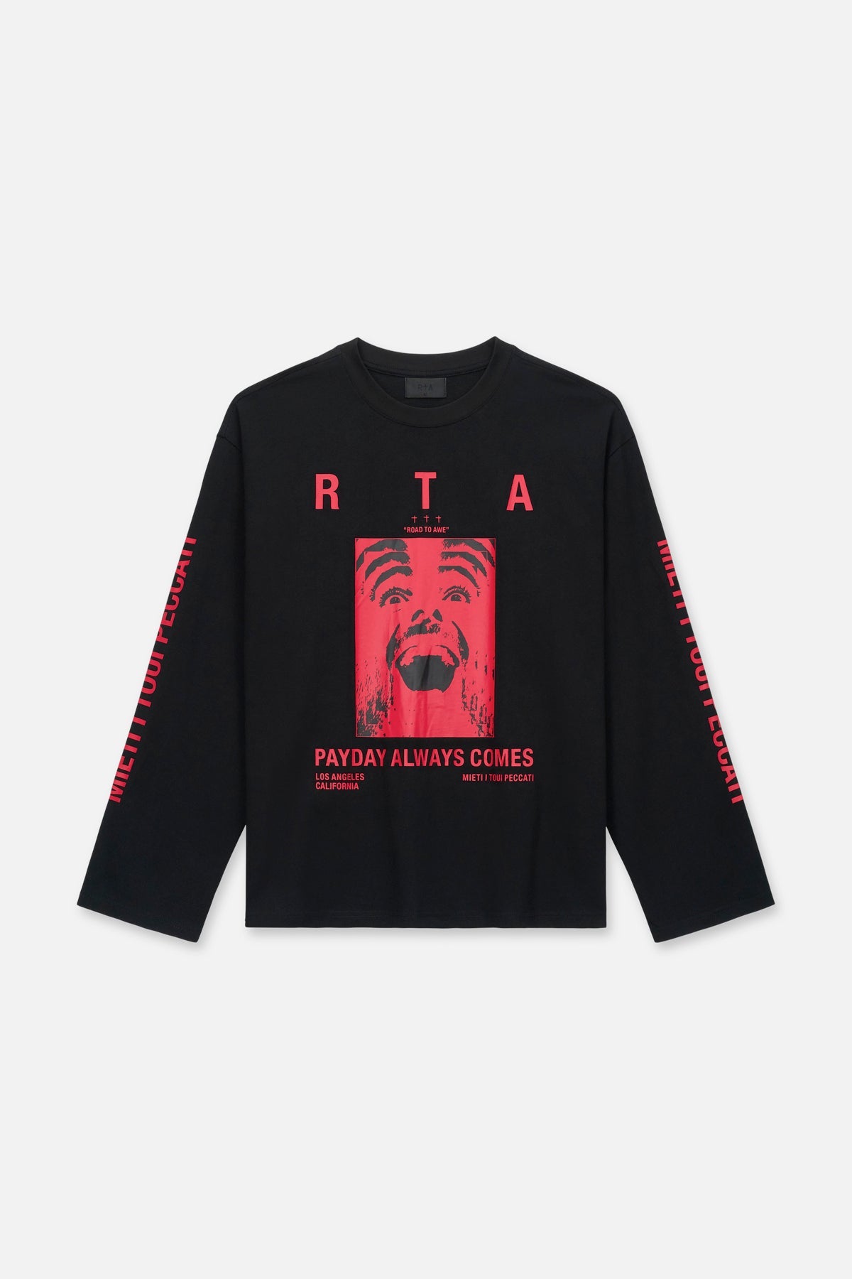 MARCEAU OVERSIZED LONG SLEEVE TEE | BLACK PAYDAY