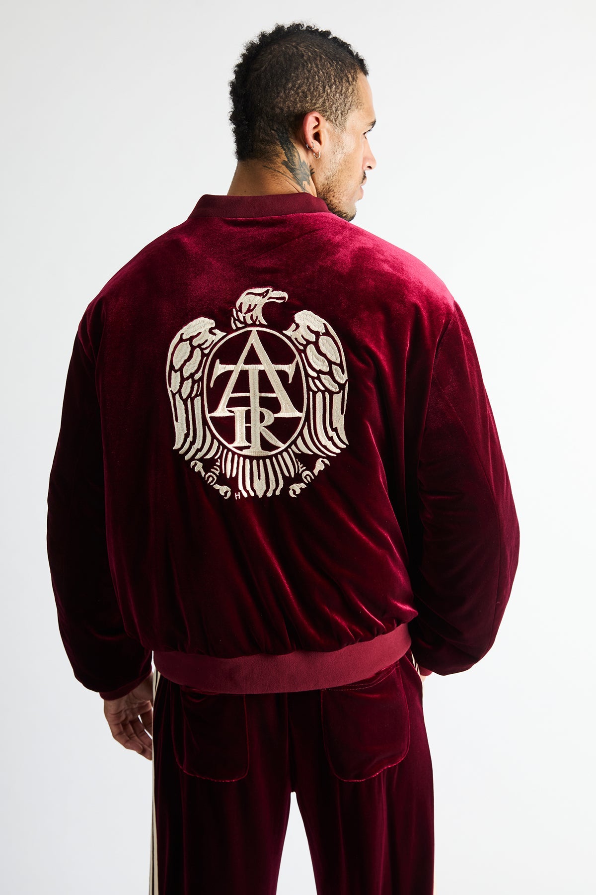 REI BOMBER HOODIE | BURGUNDY CREST