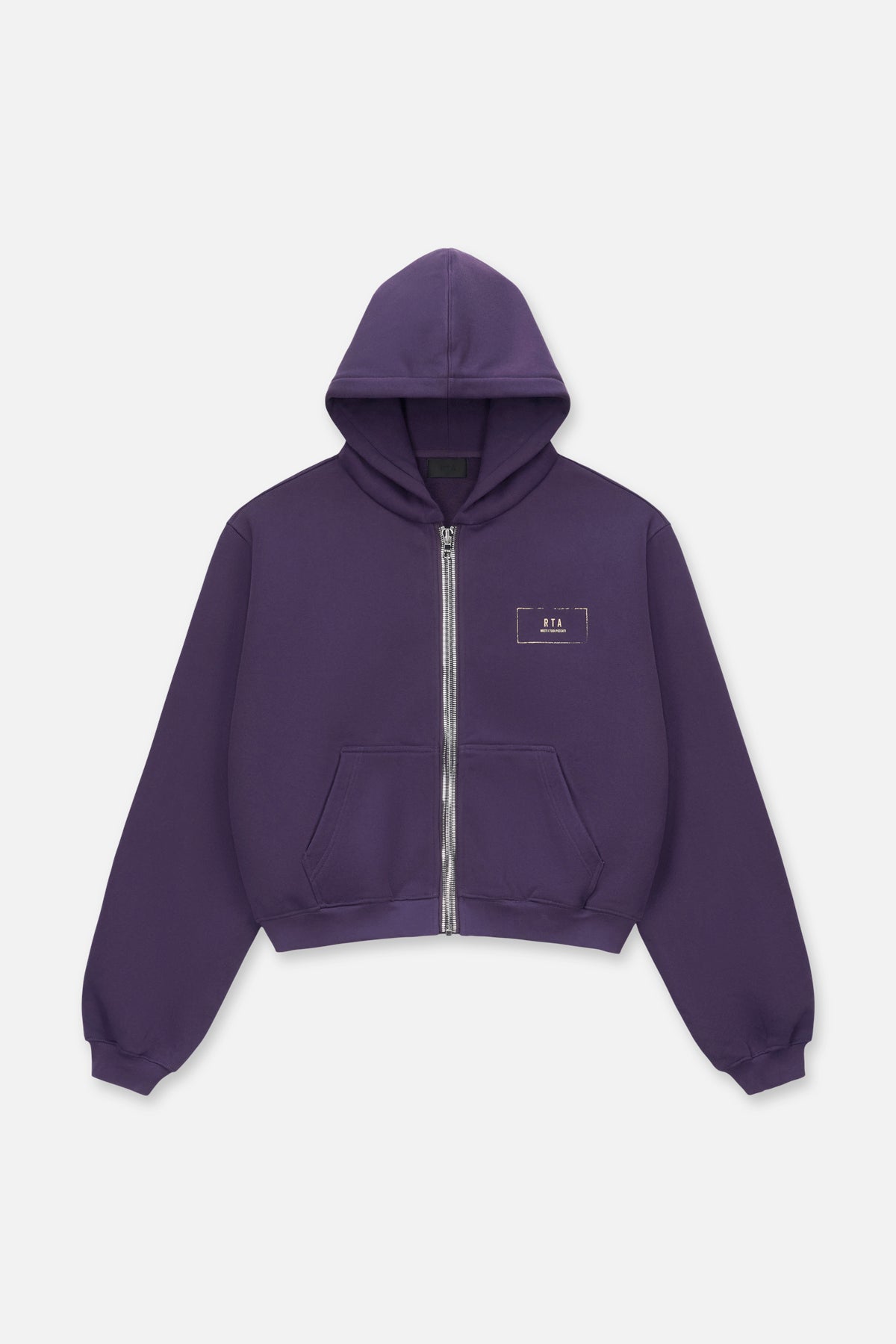 KAEN CROPPED ZIP UP HOODIE | GRAPE CURVA ULTRA