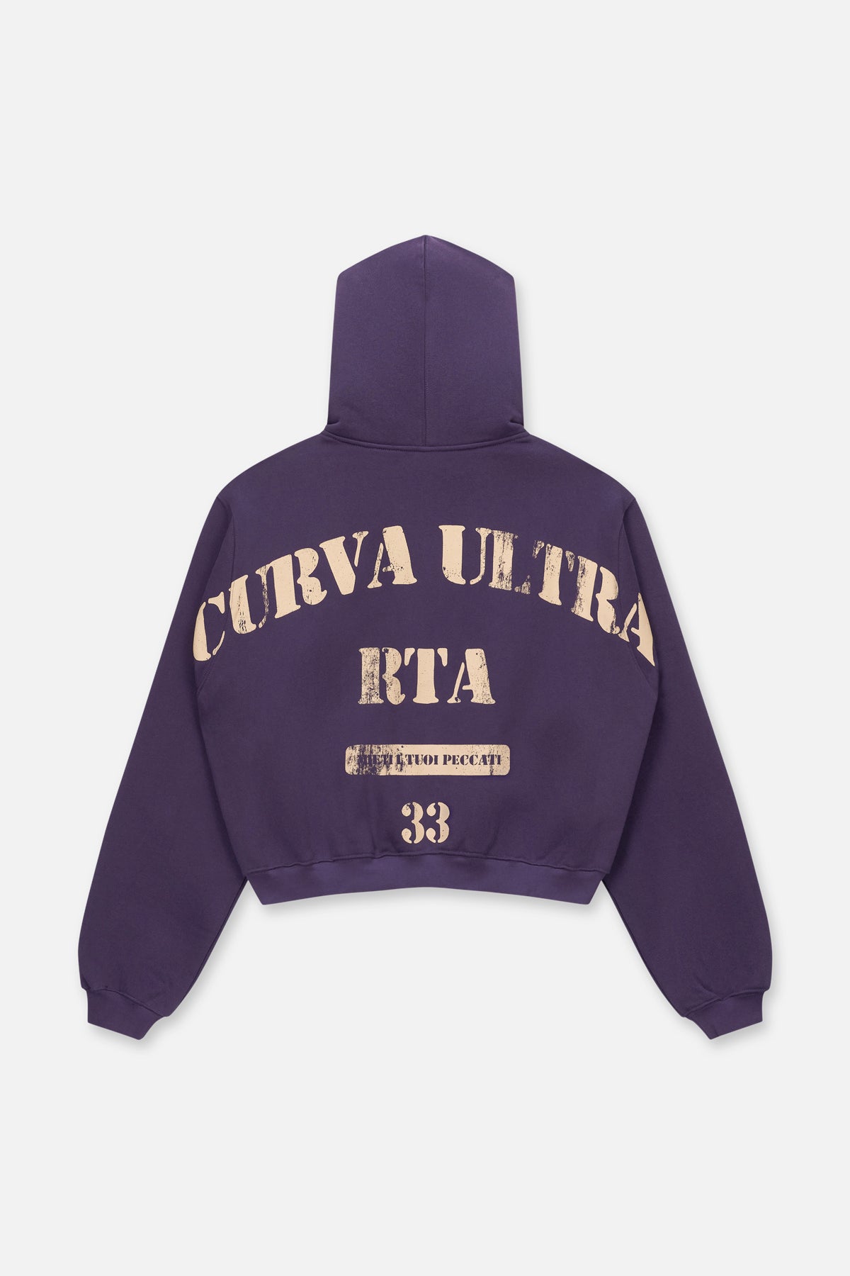 KAEN CROPPED ZIP UP HOODIE | GRAPE CURVA ULTRA