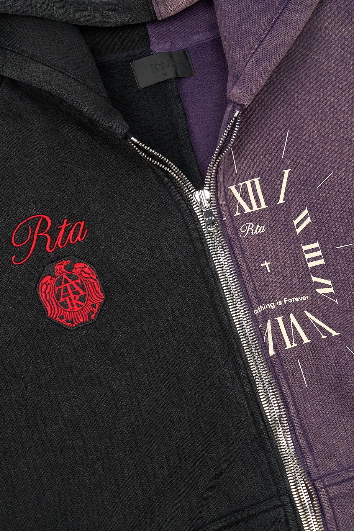 RIKO HALF ZIP UP | BLACK DEEP PURPLE COMBO