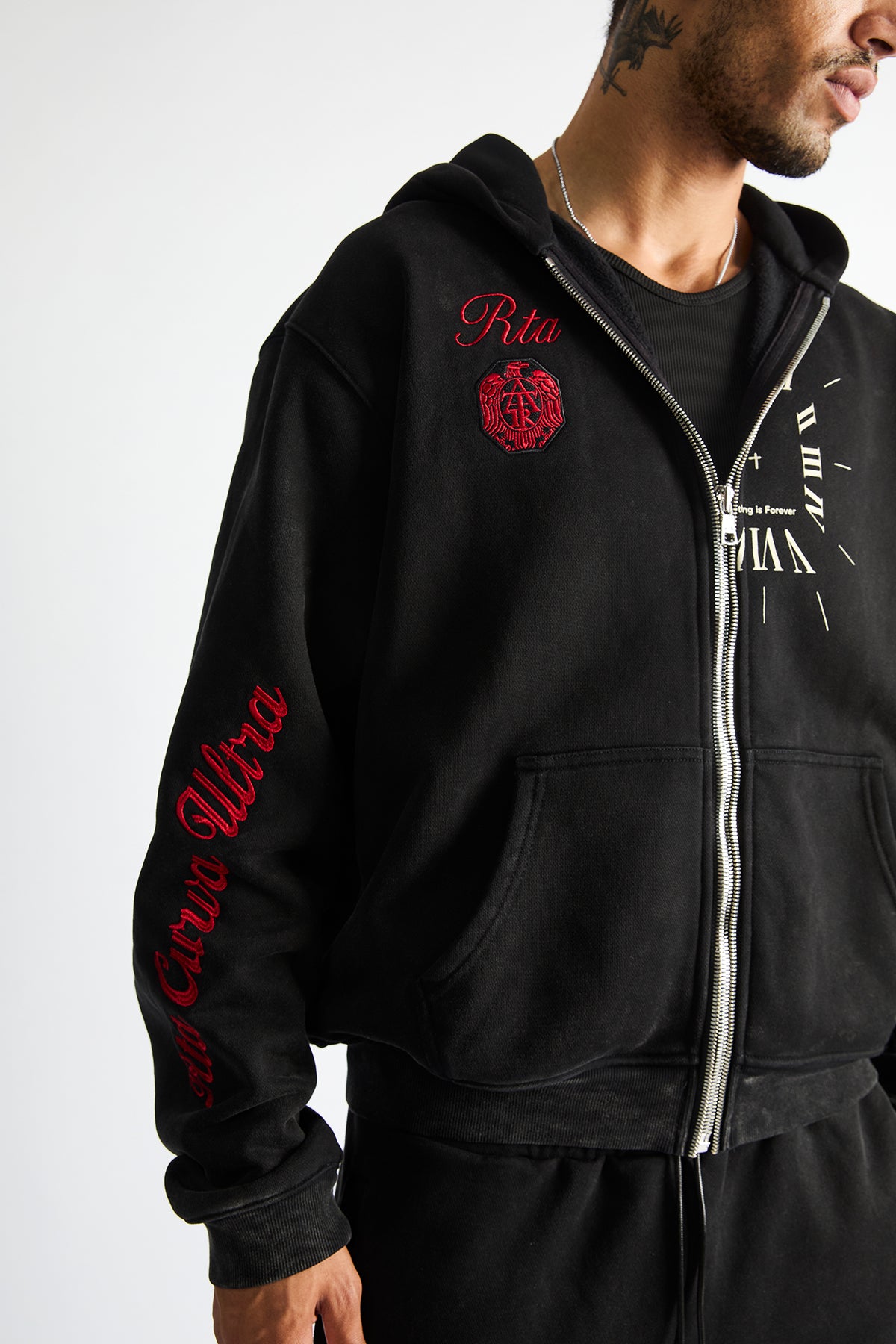 RIKO HALF ZIP UP | VINTAGE BLACK COMBO