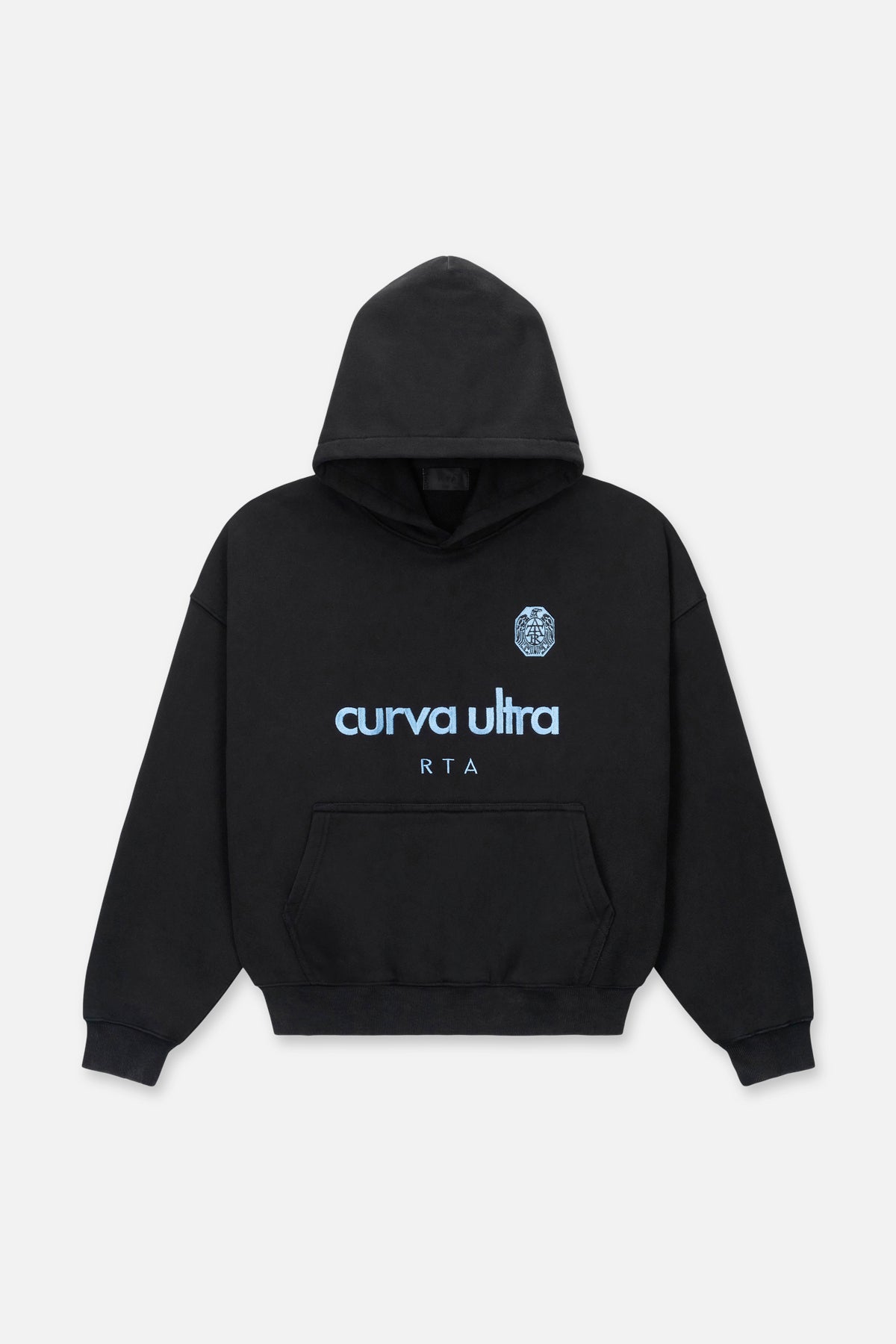 SAIREN CROPPED BOXY HOODIE | BLACK CURVA ULTRA