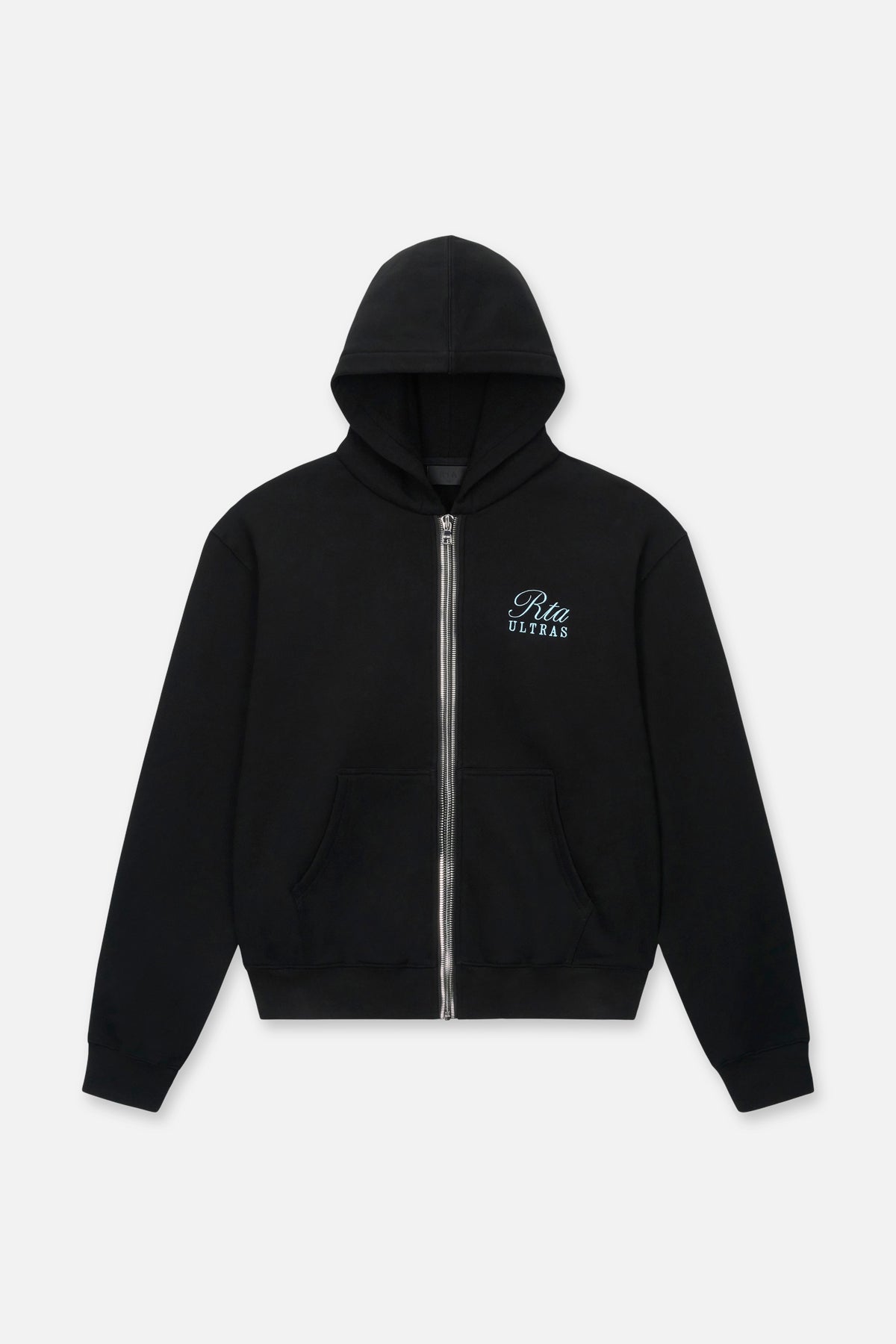 ZEV OVERSIZED ZIP HOODIE | BLACK ULTRA CREST