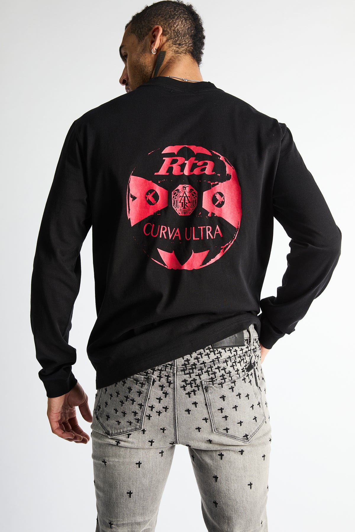 LAWRENCE LONG SLEEVE TEE | BLACK BALL PRINT