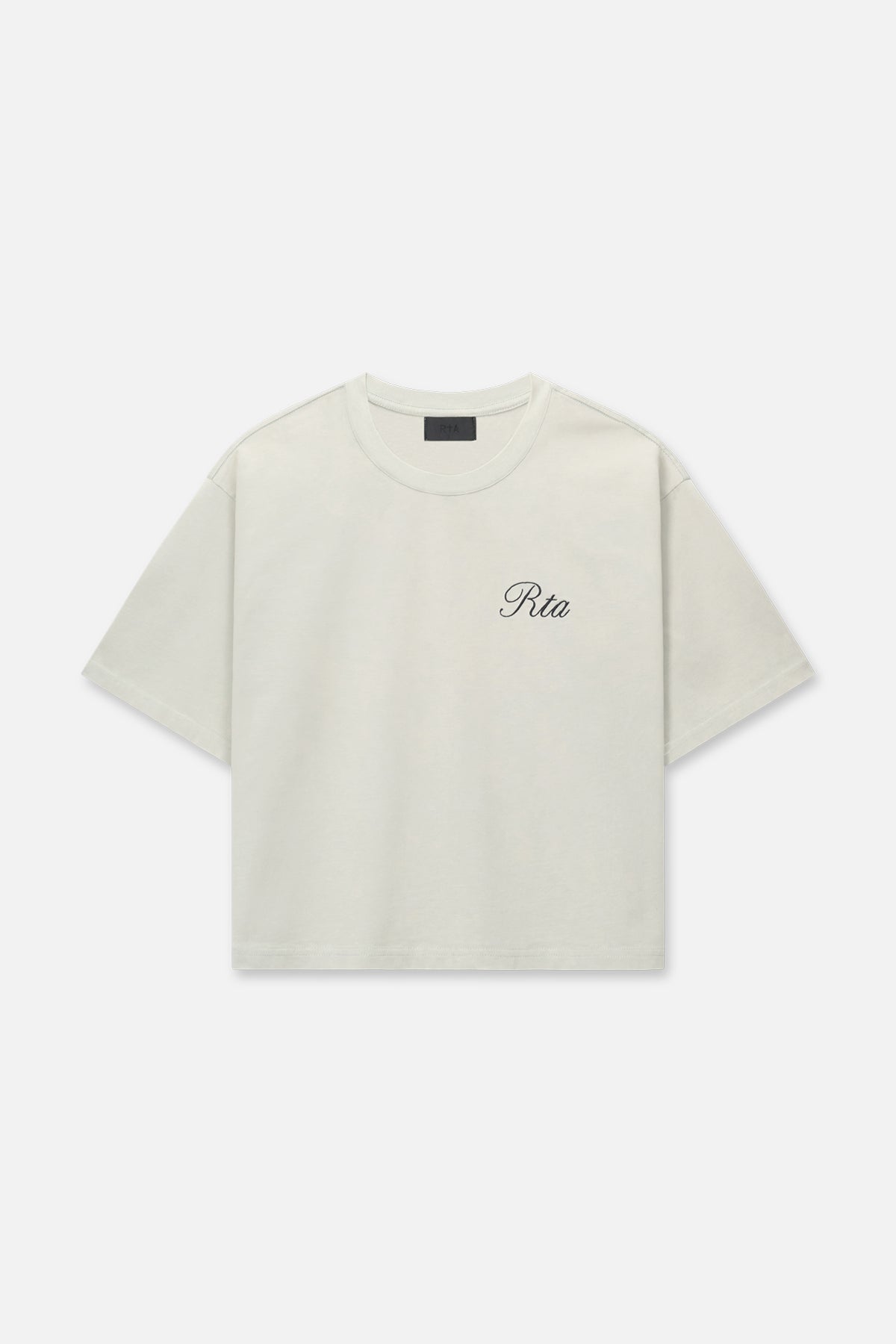 AUSTIN CROPPED OVERSIZED TEE | DUSTED GREY NIF SCRIPT
