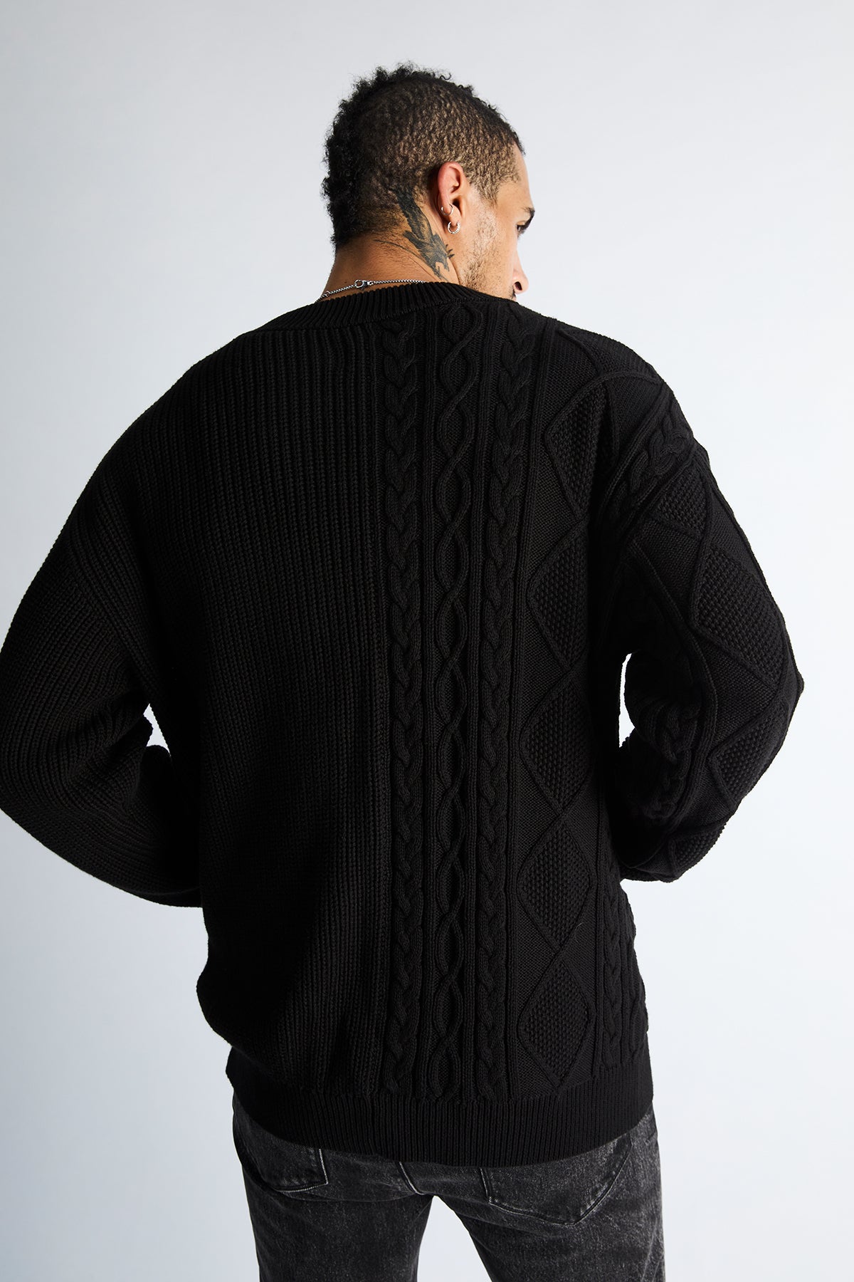 ZEPHYR SWEATER CARDIGAN | BLACK COMBO