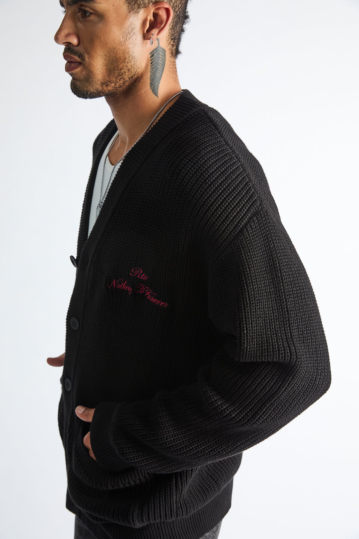 ZEPHYR SWEATER CARDIGAN | BLACK COMBO