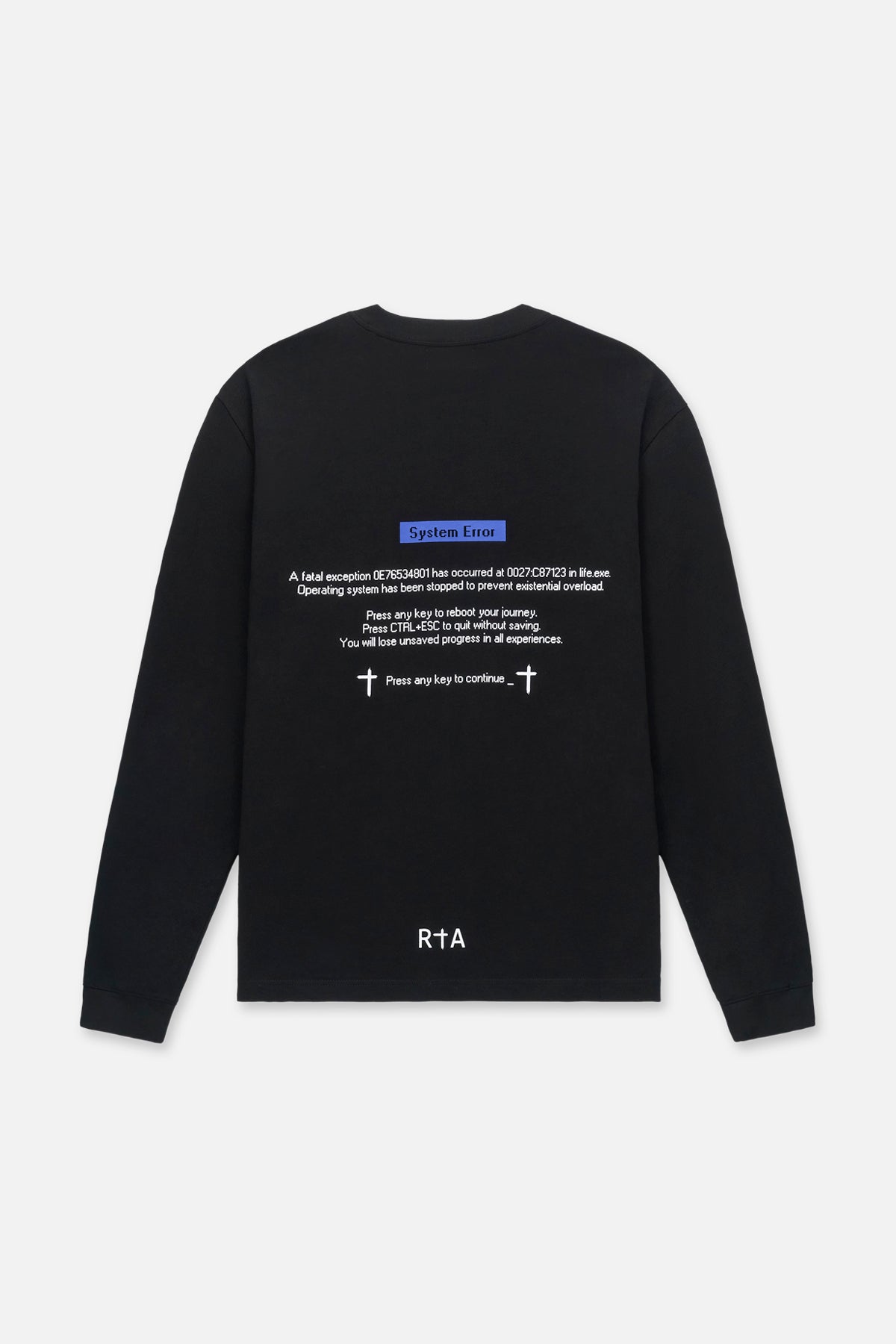 LAWRENCE LONG SLEEVE TEE | BLACK SYSTEM ERROR